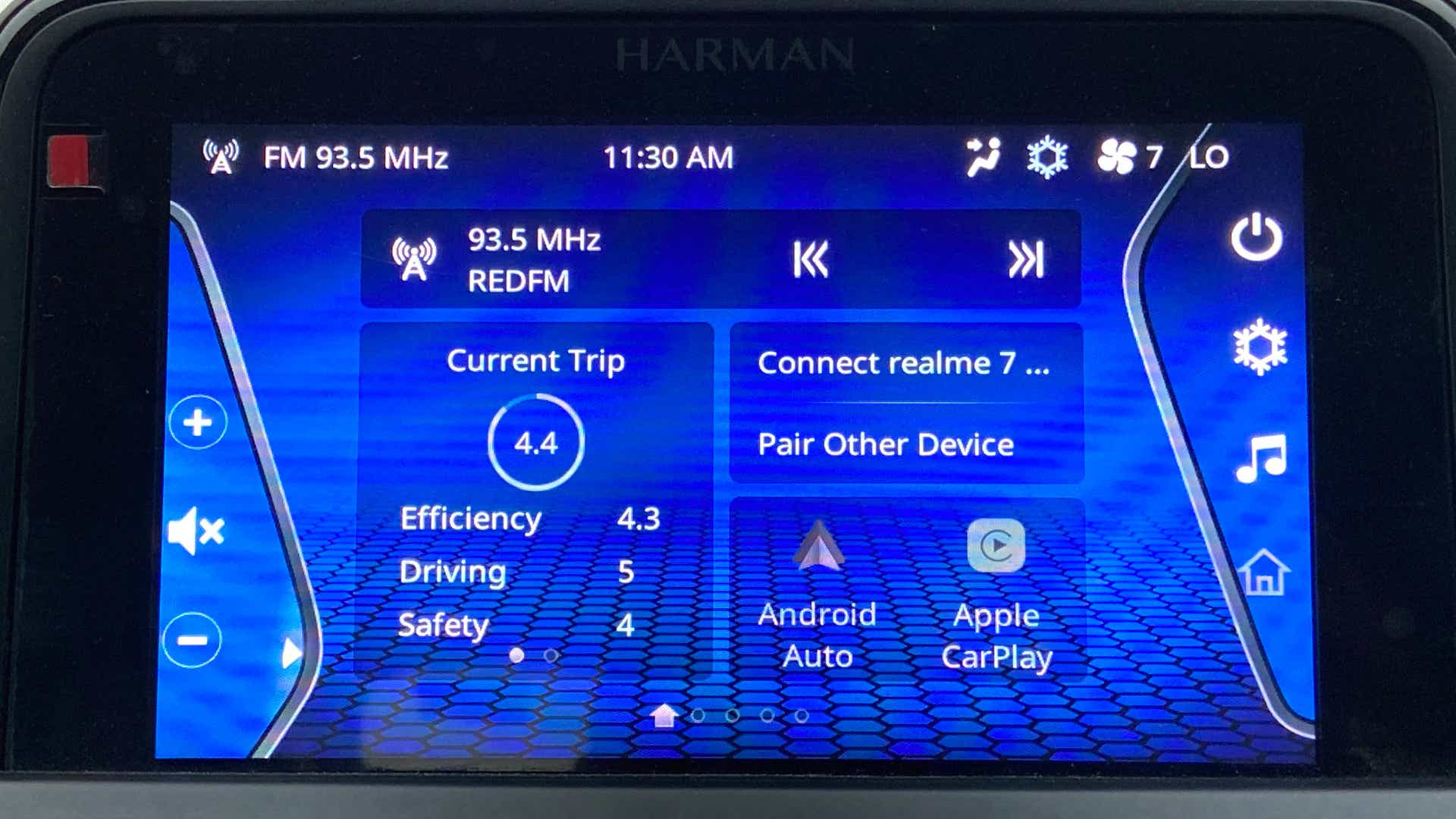 Infotainment screen interface of a Tata Nexon 2017-2023