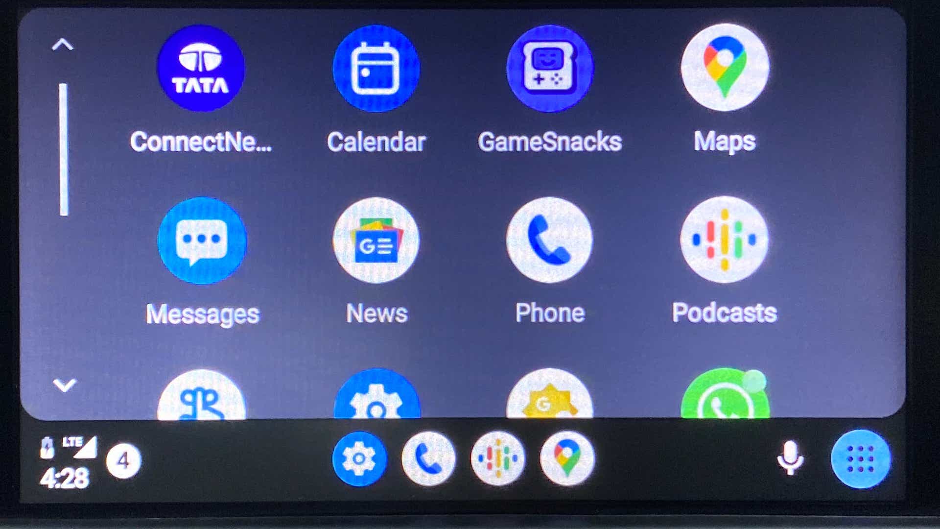 Infotainment screen interface of a Tata Nexon 2017-2023