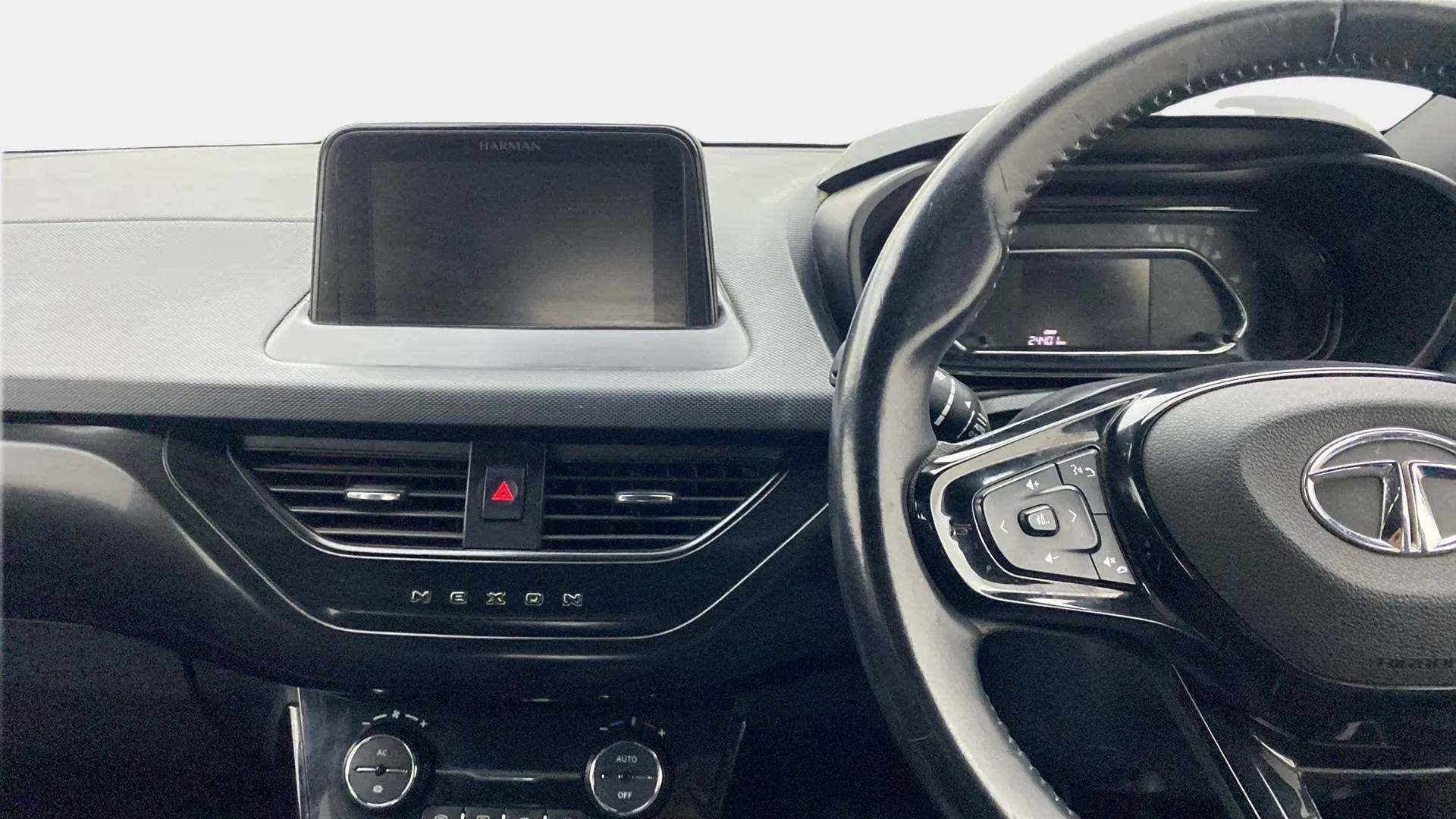 Dashboard and steering wheel of a Tata Nexon 2017-2023