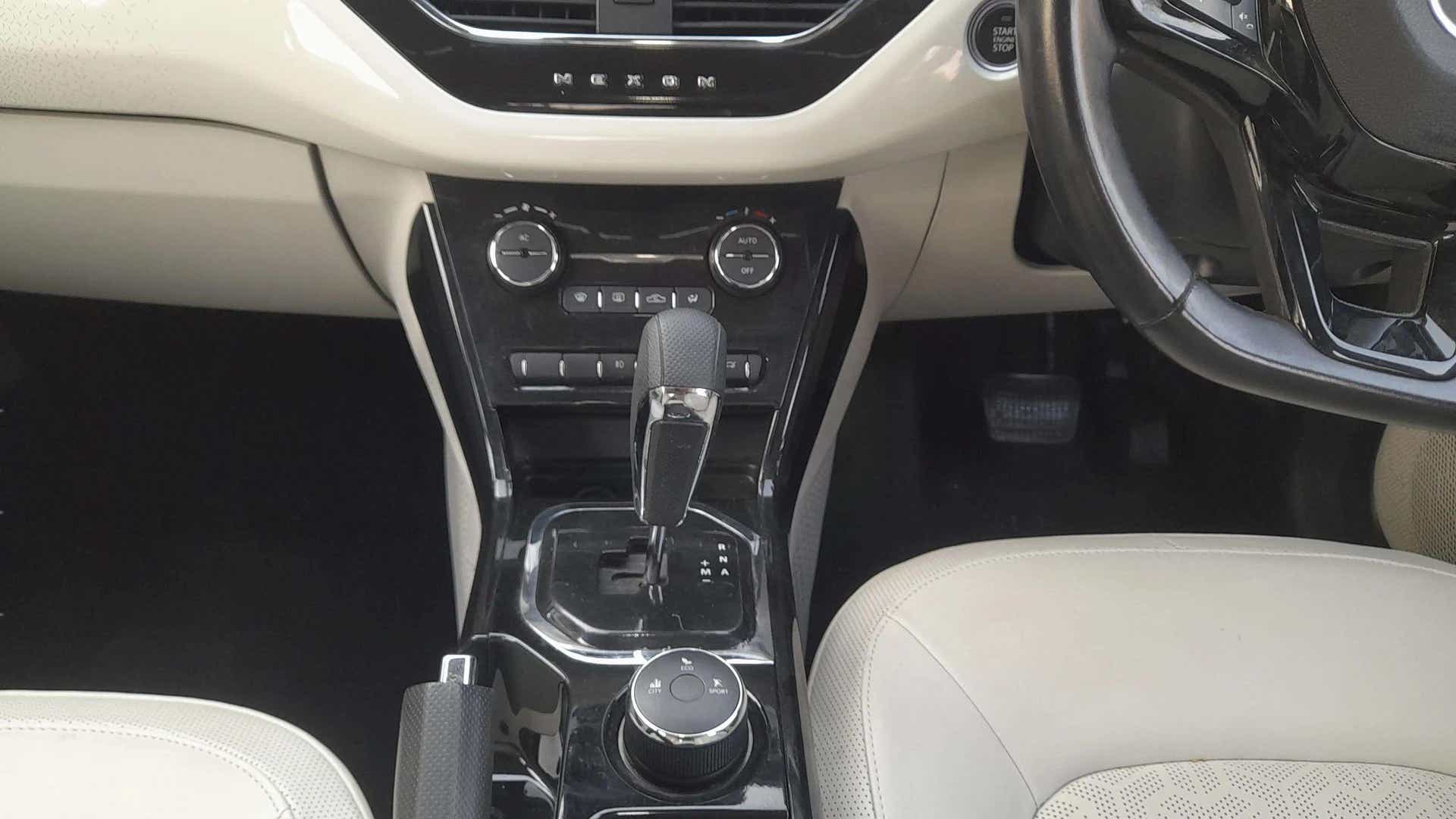 Gear selector and center console of a Tata Nexon 2017-2023