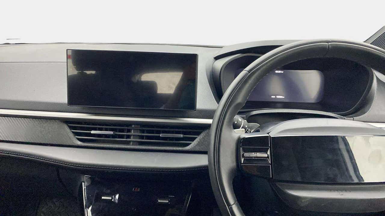 Dashboard and steering wheel of a Tata Nexon