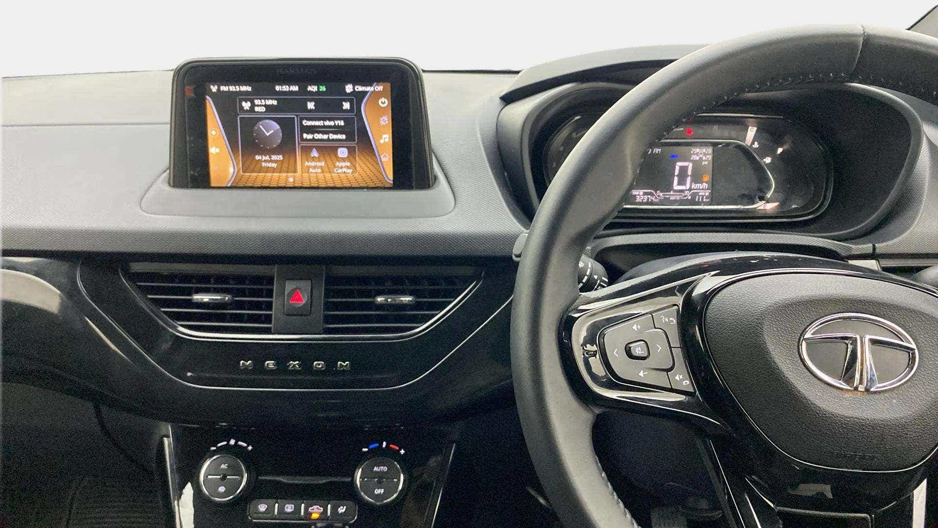 Interior dashboard of a Tata Nexon 2017-2023