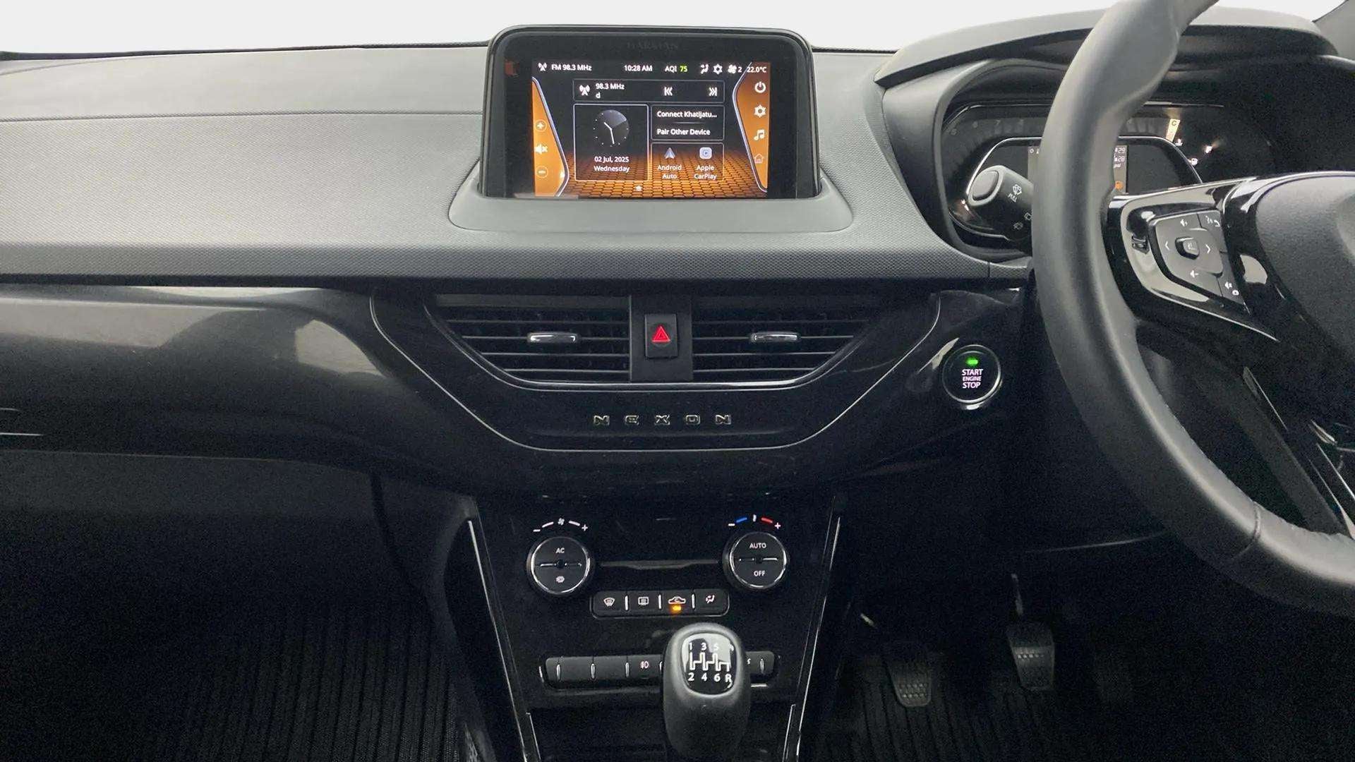 Dashboard view of a Tata Nexon 2017-2023