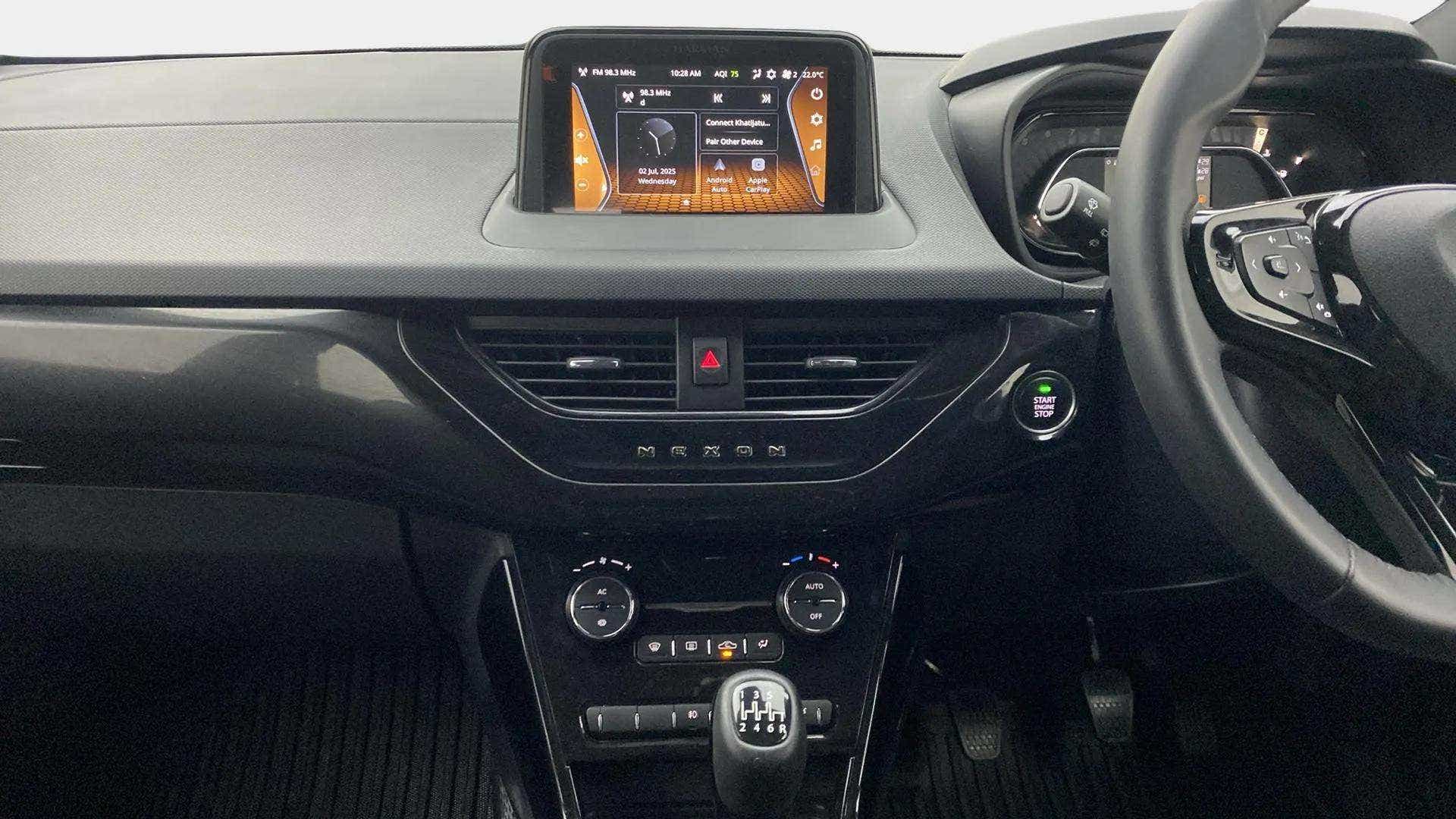 Dashboard view of a Tata Nexon 2017-2023