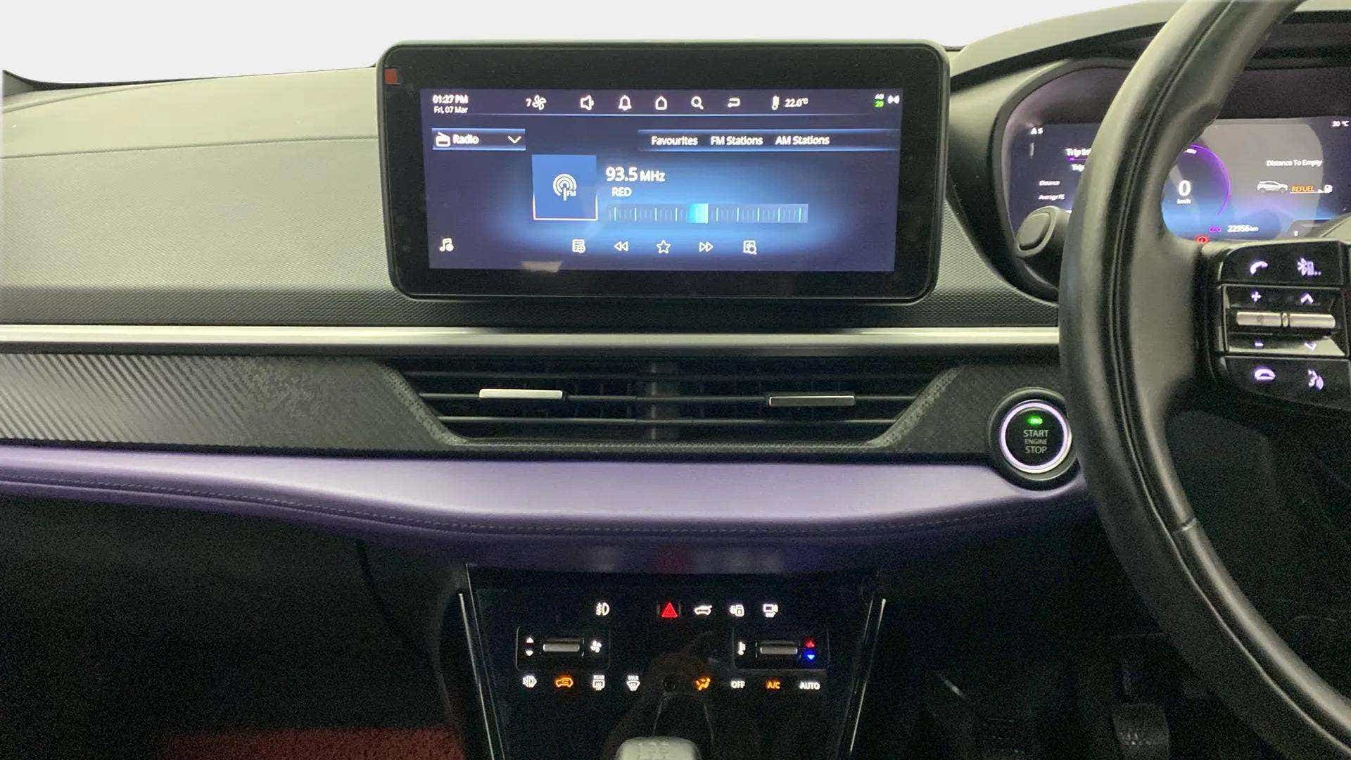 Dashboard view of a Tata Nexon 2017-2023