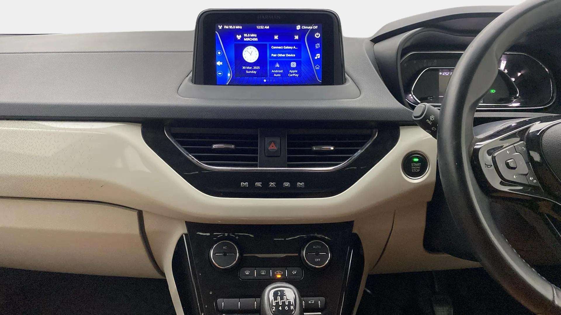 Dashboard and infotainment system of a Tata Nexon 2017-2023