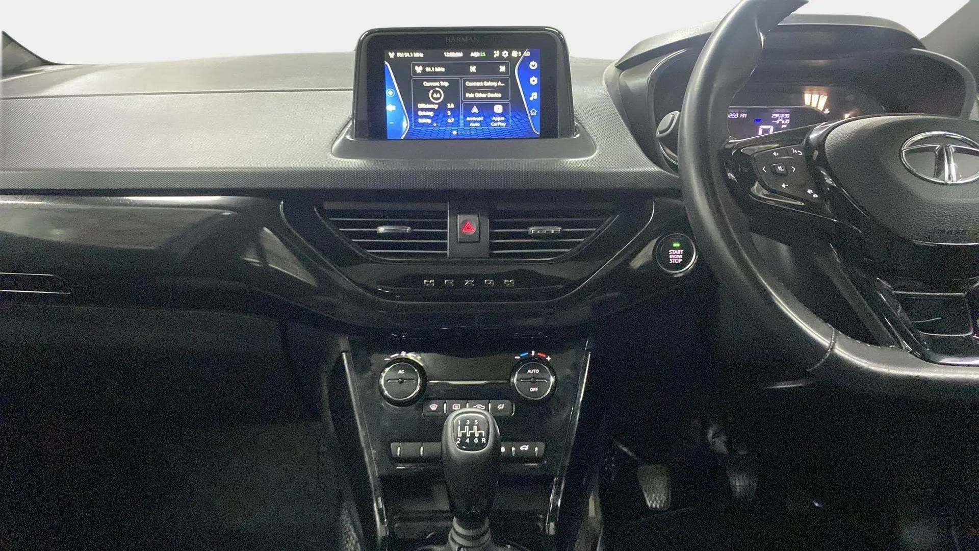 Dashboard and infotainment system of a Tata Nexon 2017-2023