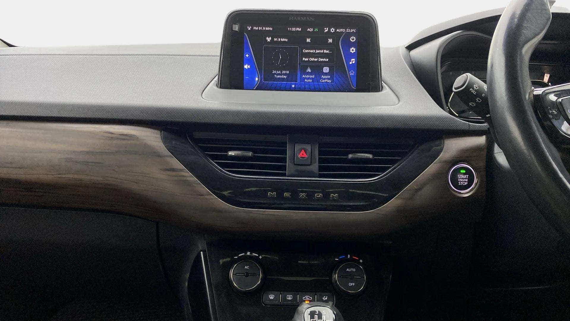 Dashboard view of a Tata Nexon 2017-2023