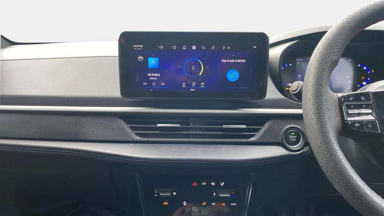 Dashboard and infotainment display of a Tata Nexon