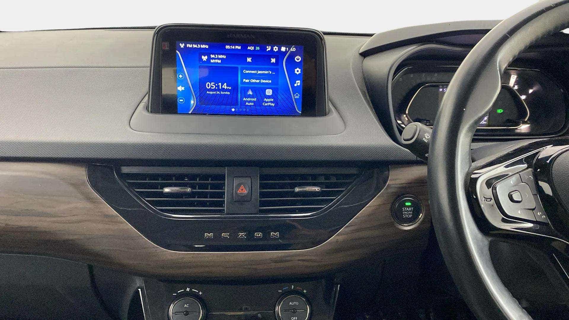 Dashboard view of a Tata Nexon 2017-2023
