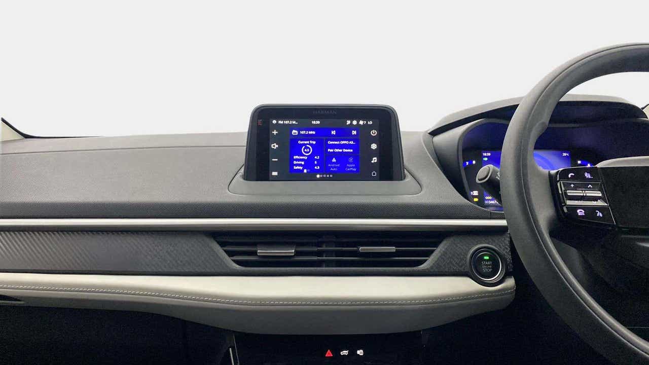 Interior dashboard view of a Tata Nexon