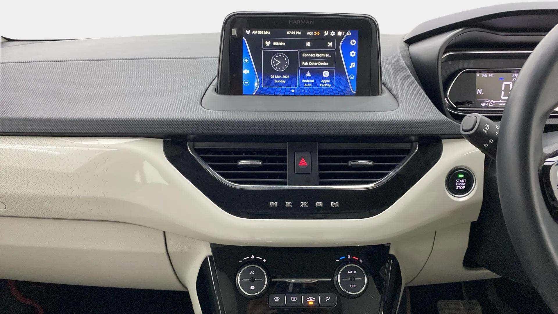 Interior dashboard of a Tata Nexon 2017-2023
