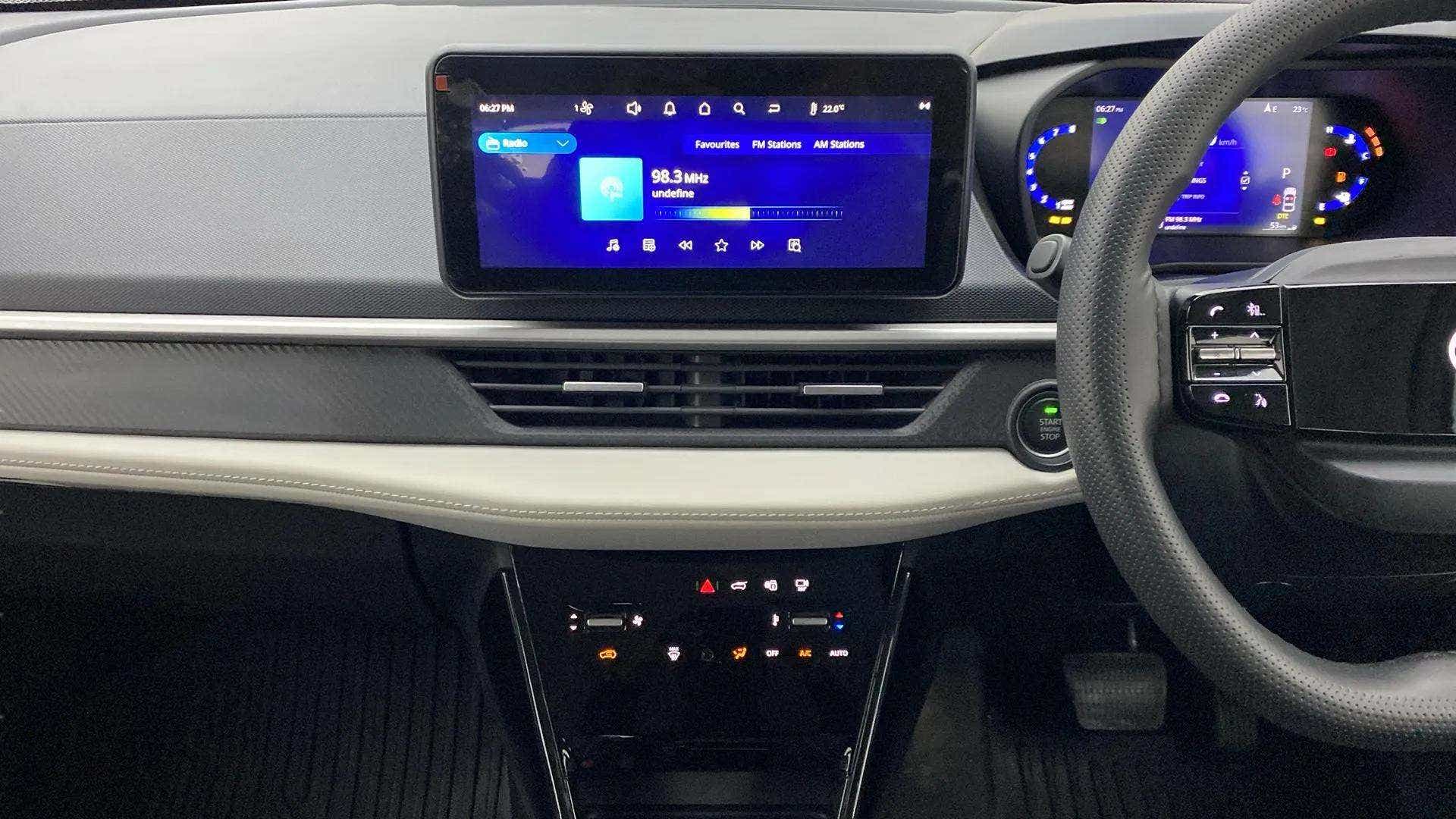 Interior dashboard of a Tata Nexon
