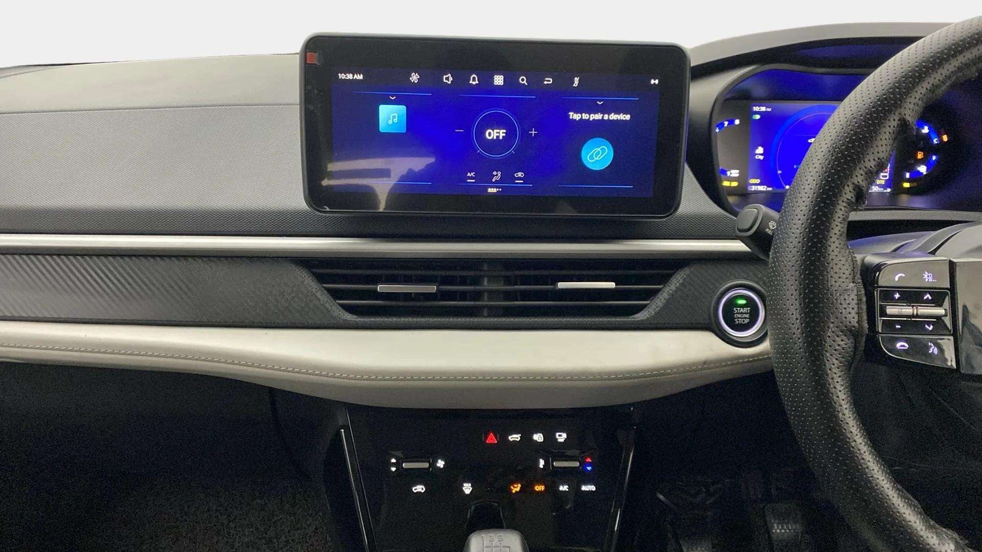 Dashboard and infotainment display of a Tata Nexon 2017-2023