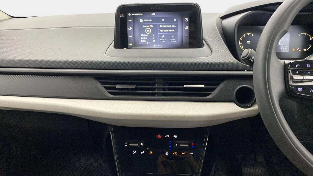 Dashboard and infotainment system of a Tata Nexon