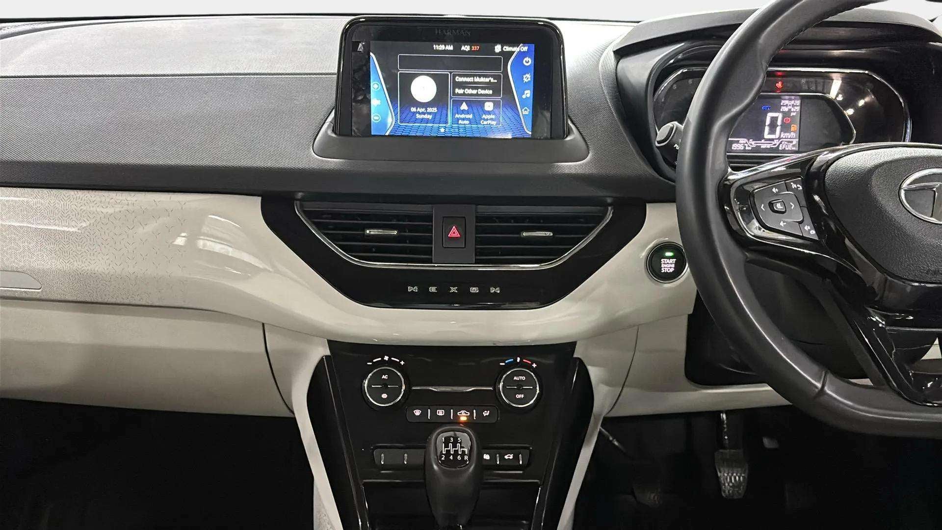 Dashboard and center console of a Tata Nexon 2017-2023