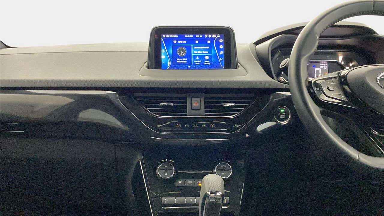 Dashboard and infotainment display of a Tata Nexon 2017-2023
