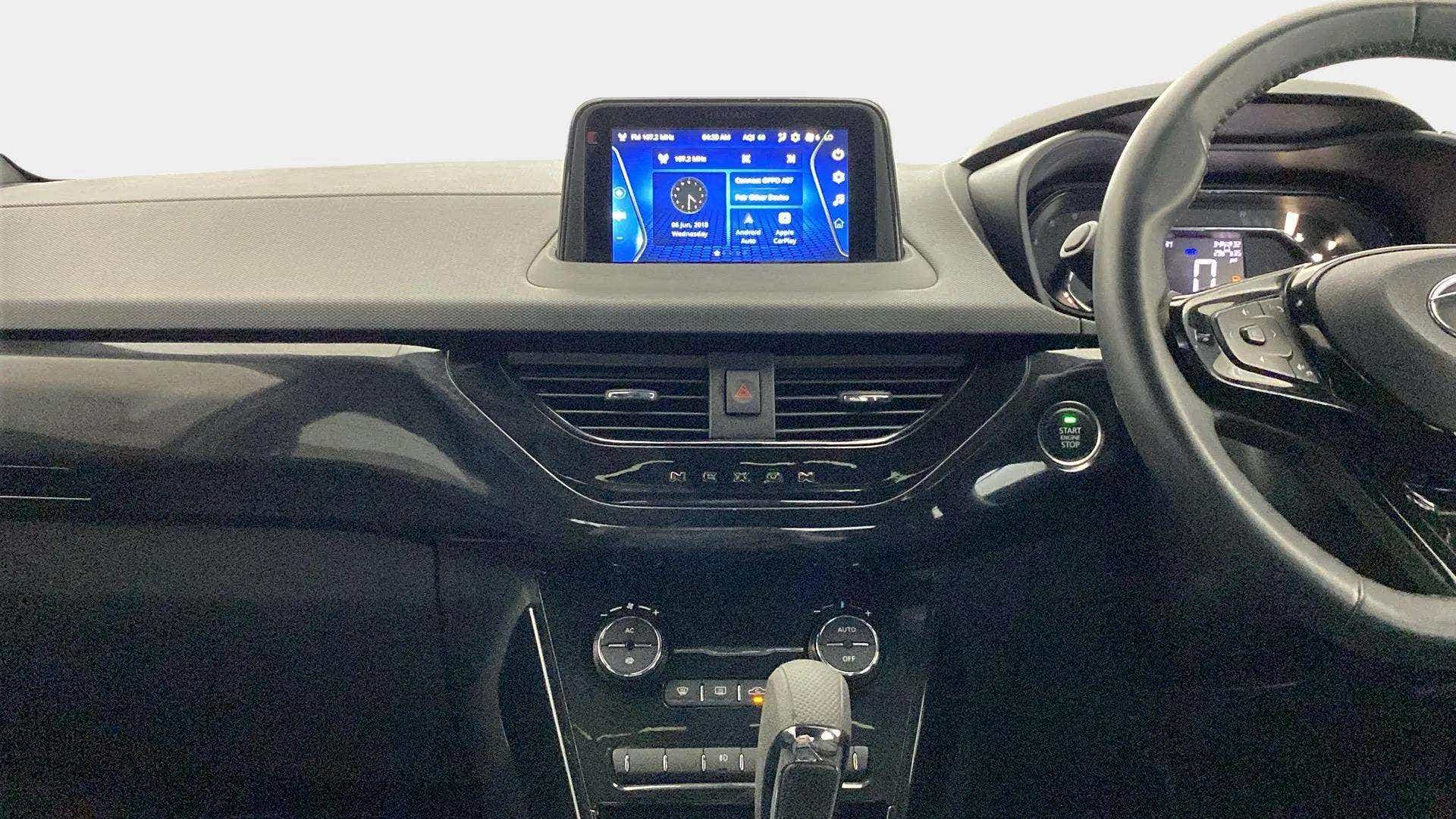 Dashboard and infotainment display of a Tata Nexon 2017-2023