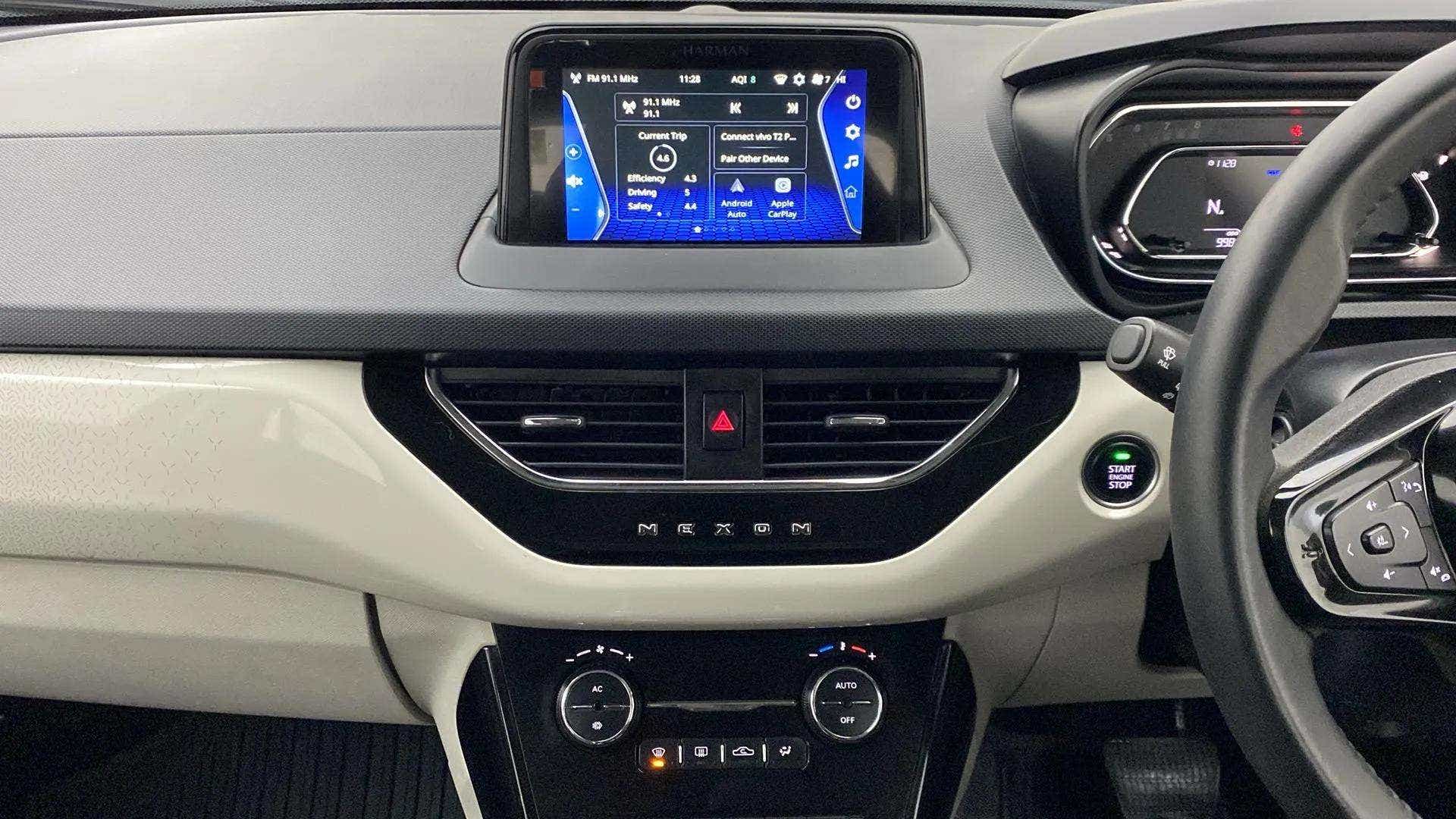Dashboard view of a Tata Nexon 2017-2023