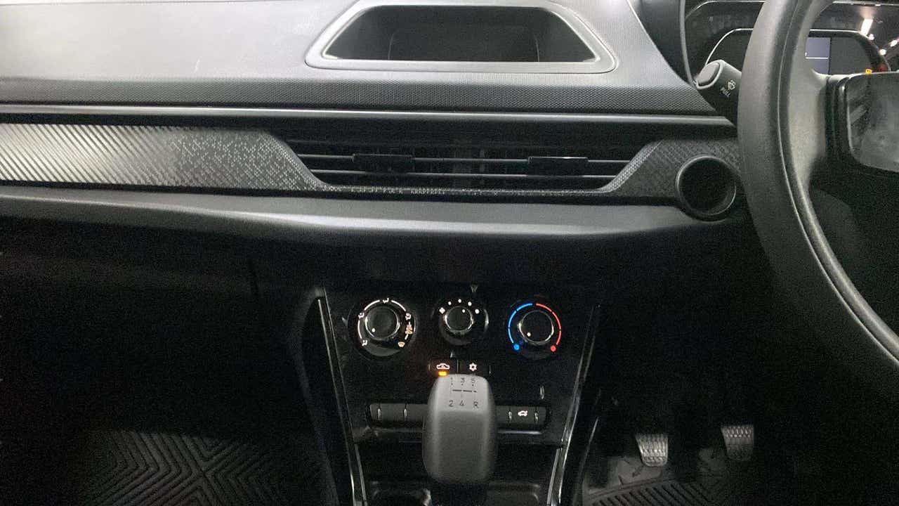 Center dashboard view of a Tata Nexon