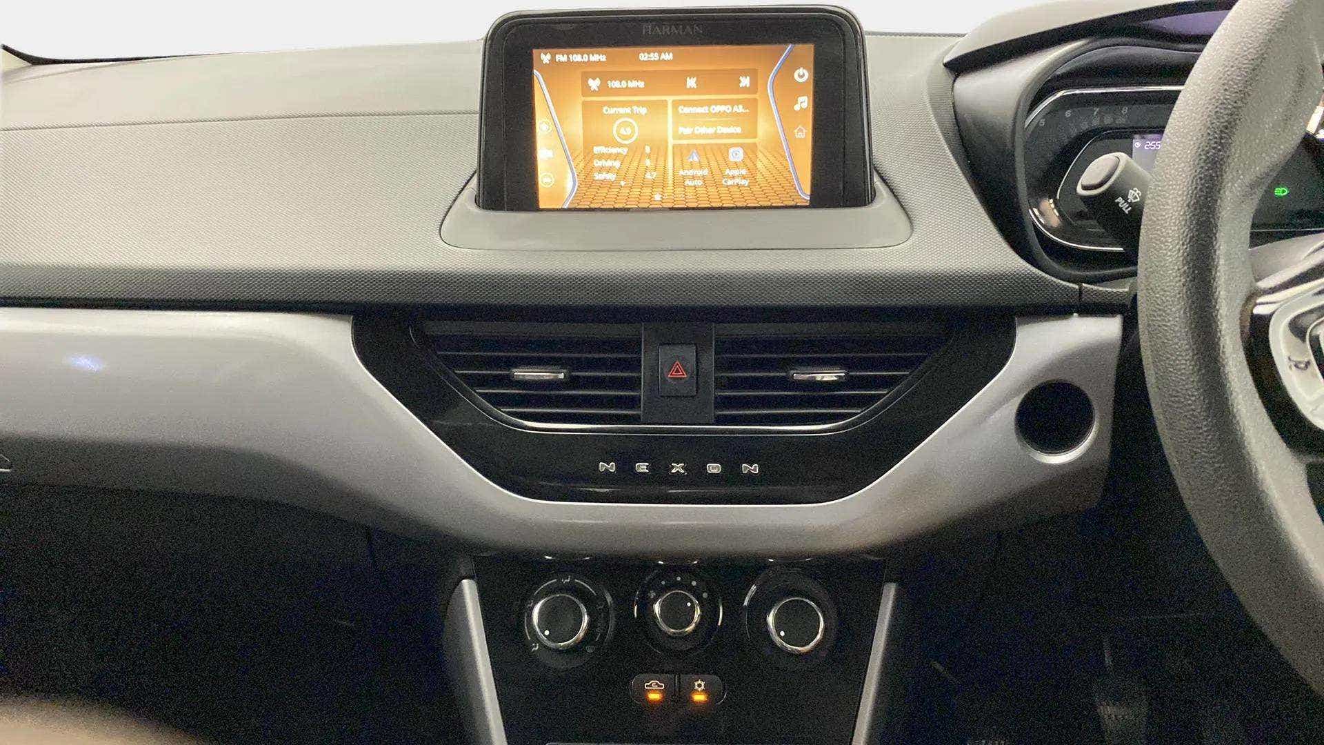 Dashboard and infotainment display of a Tata Nexon 2017-2023