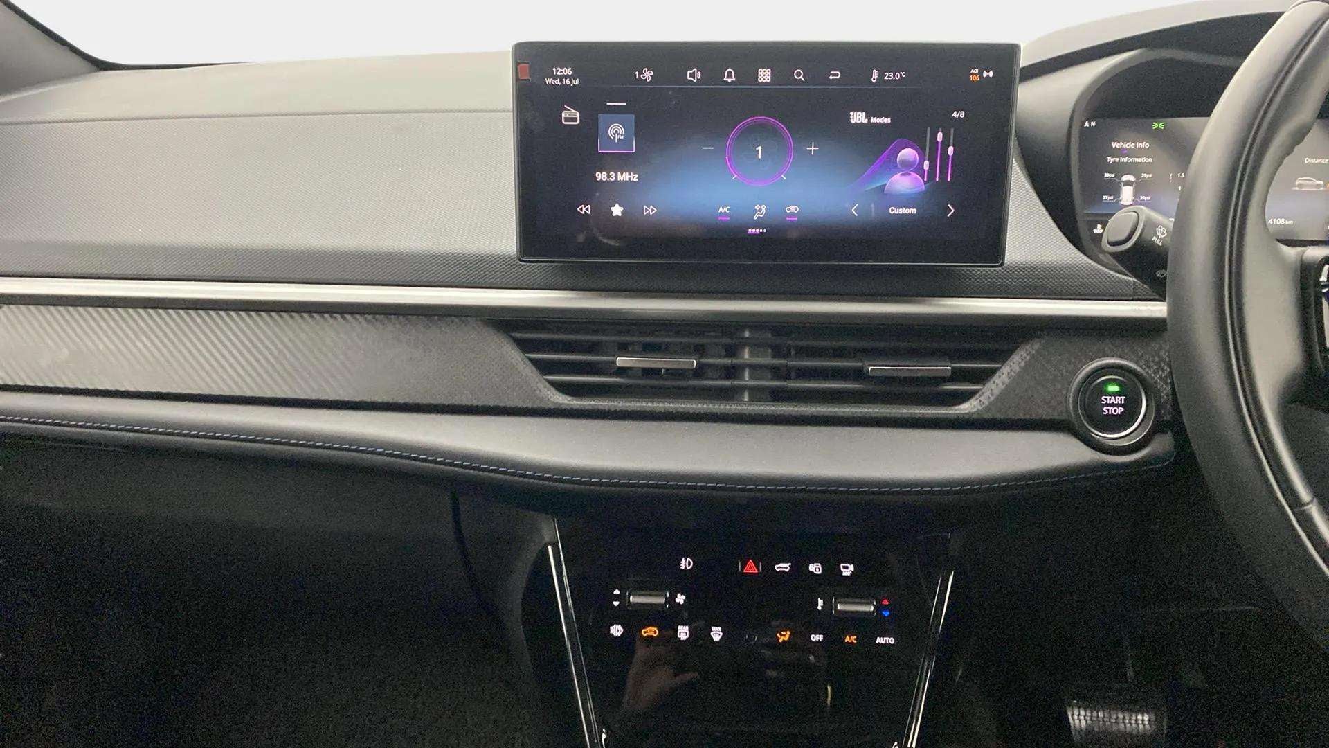 Interior dashboard of a Tata Nexon