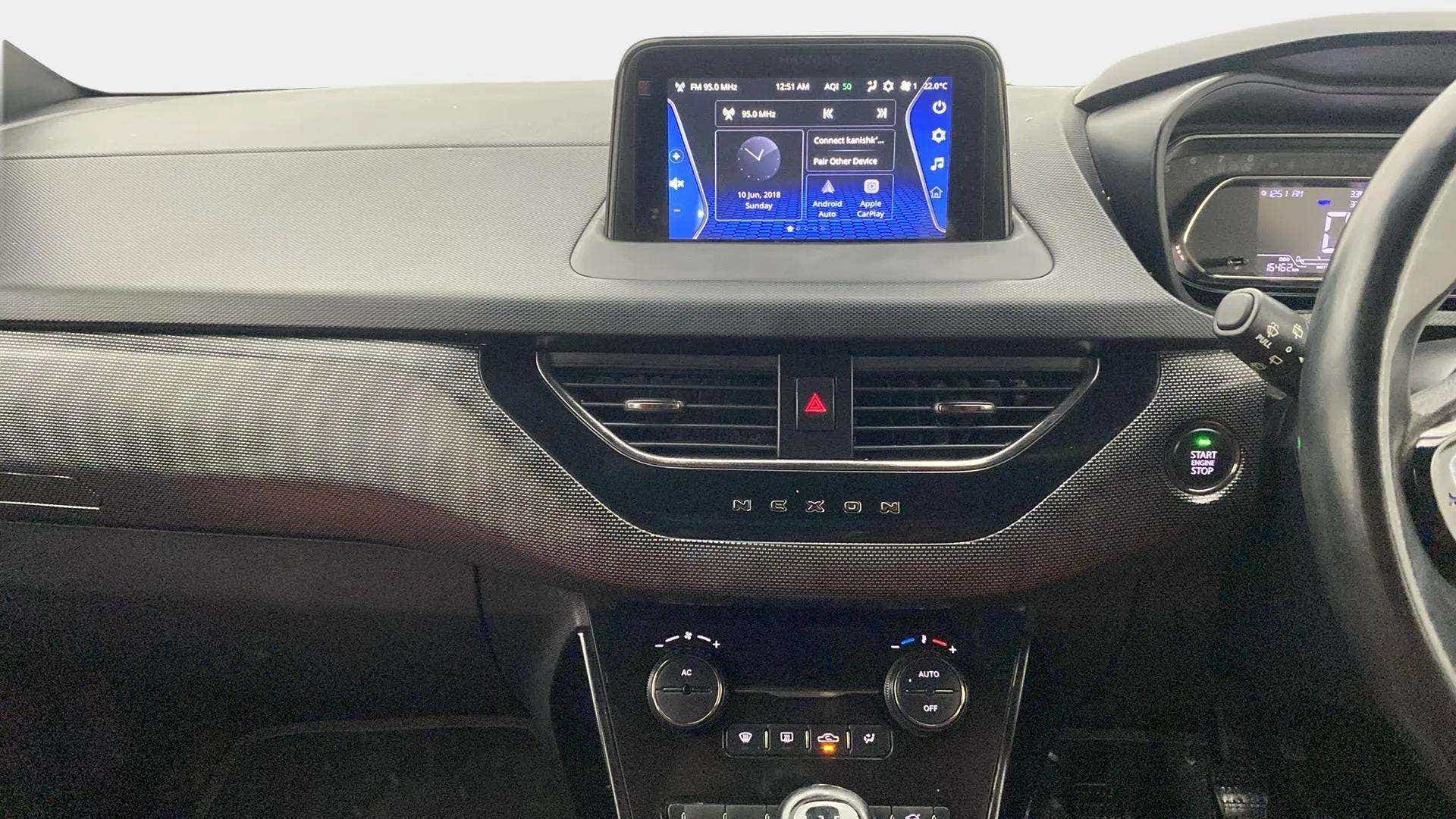 Dashboard view of a Tata Nexon 2017-2023