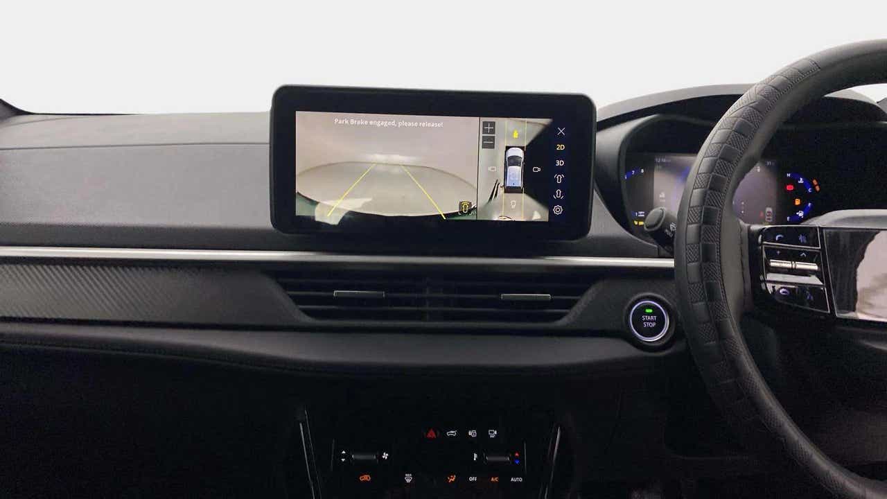 Dashboard and infotainment display of a Tata Nexon