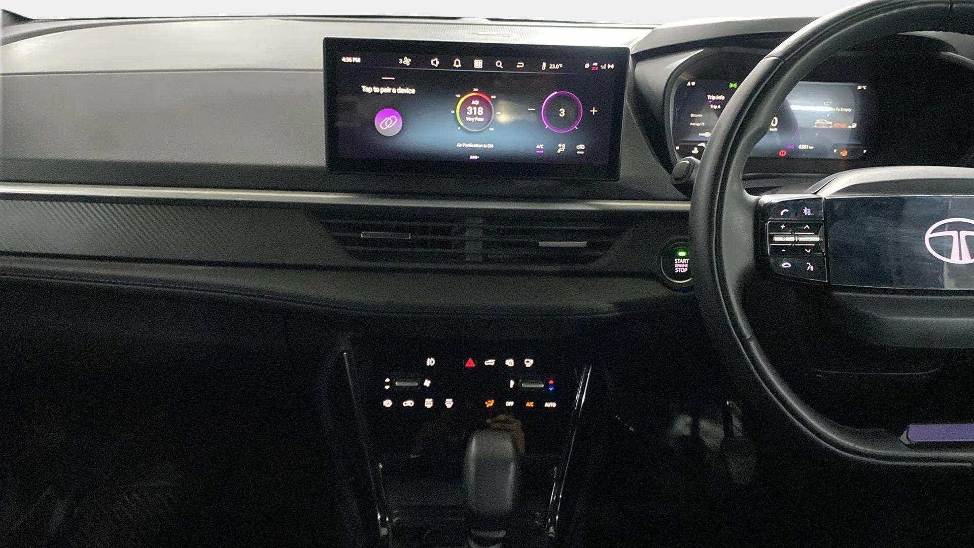 Dashboard view of a Tata Nexon 2017-2023