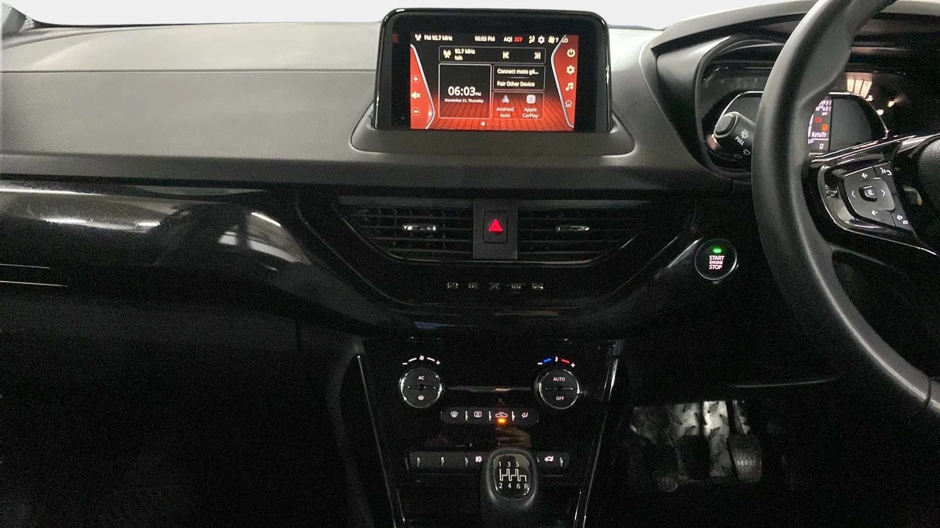 Dashboard and infotainment system of a Tata Nexon 2017-2023
