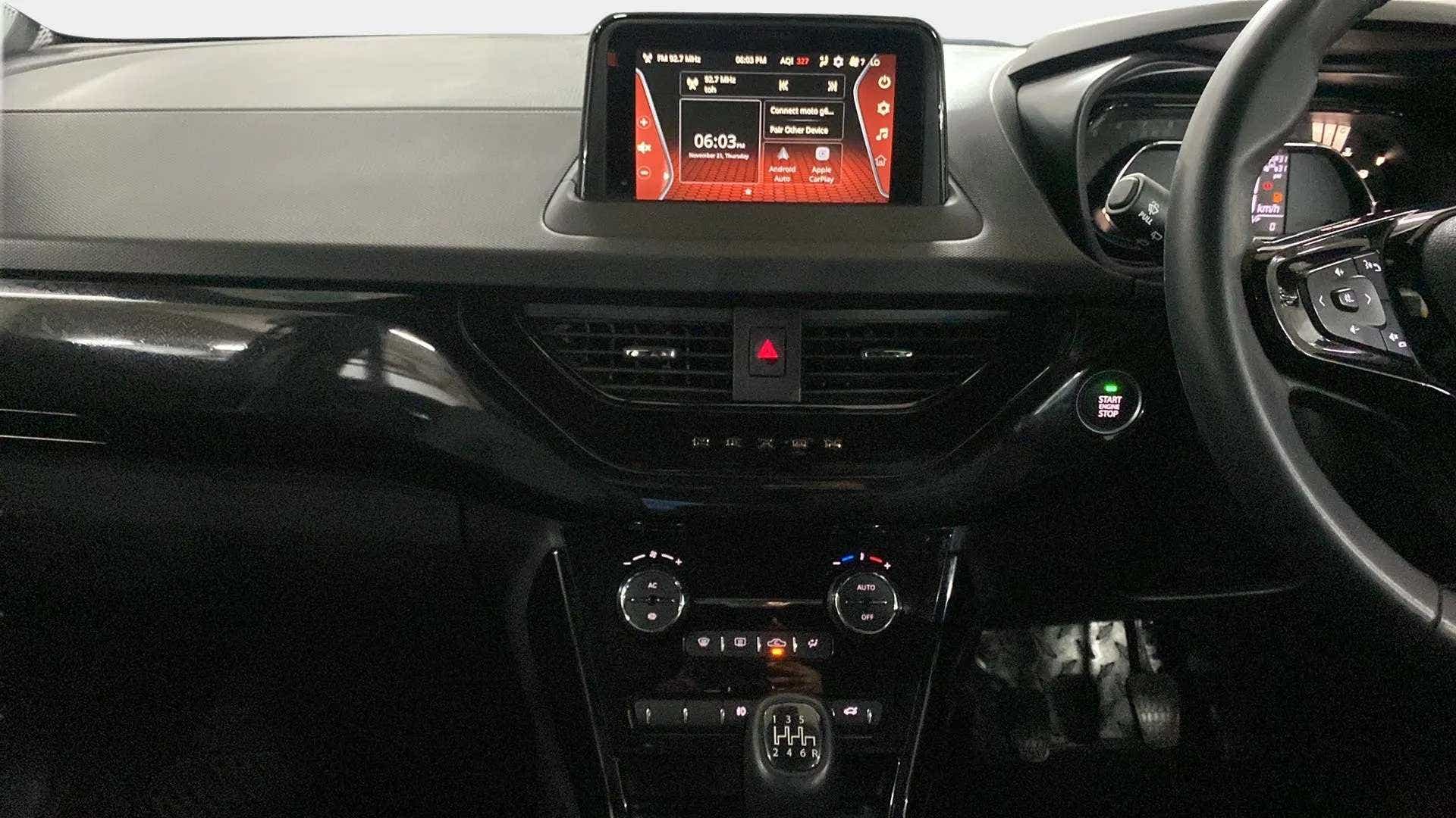 Dashboard and infotainment system of a Tata Nexon 2017-2023