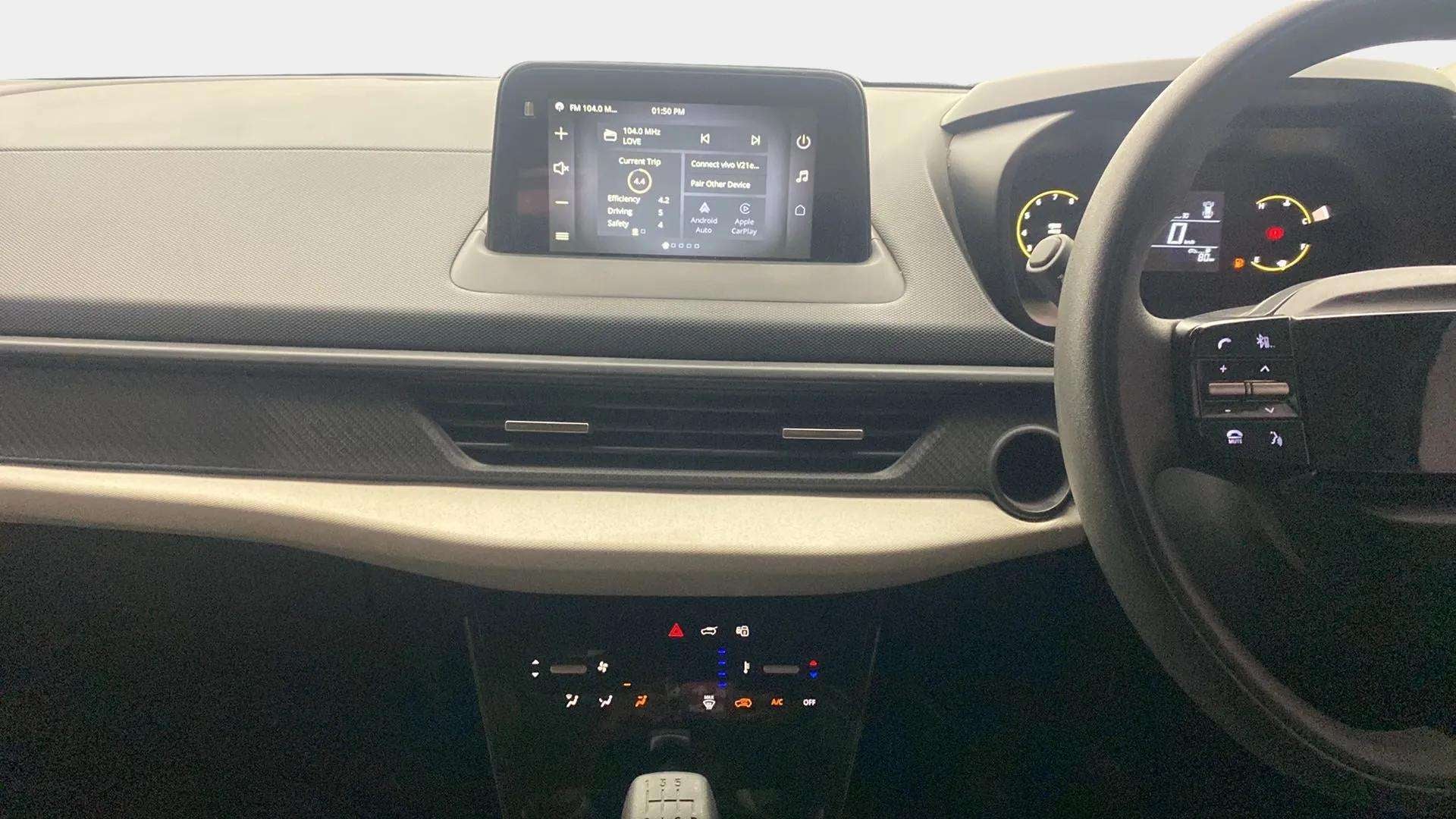 Dashboard and infotainment display of a Tata Nexon 2017-2023