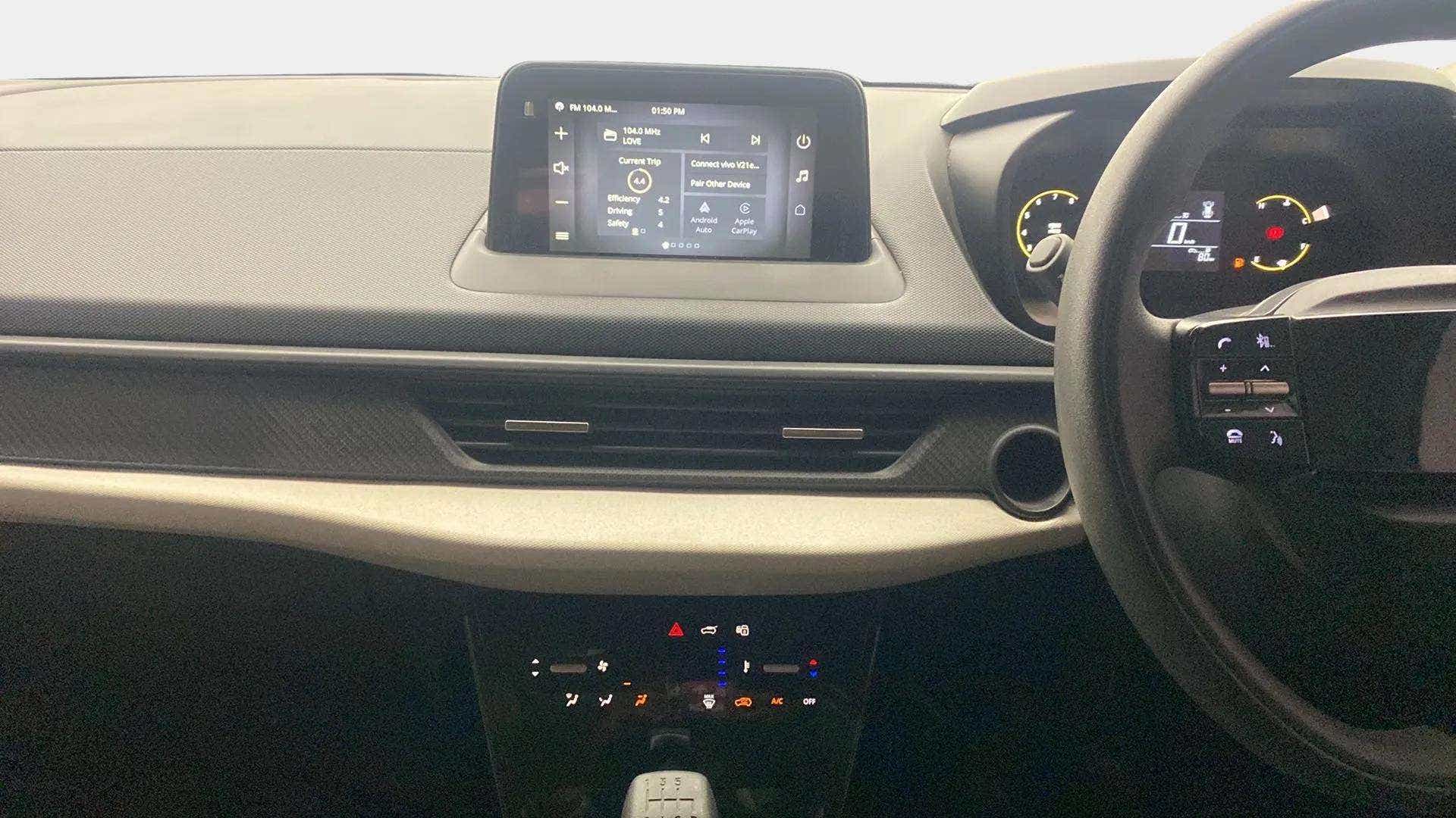 Dashboard and infotainment display of a Tata Nexon 2017-2023