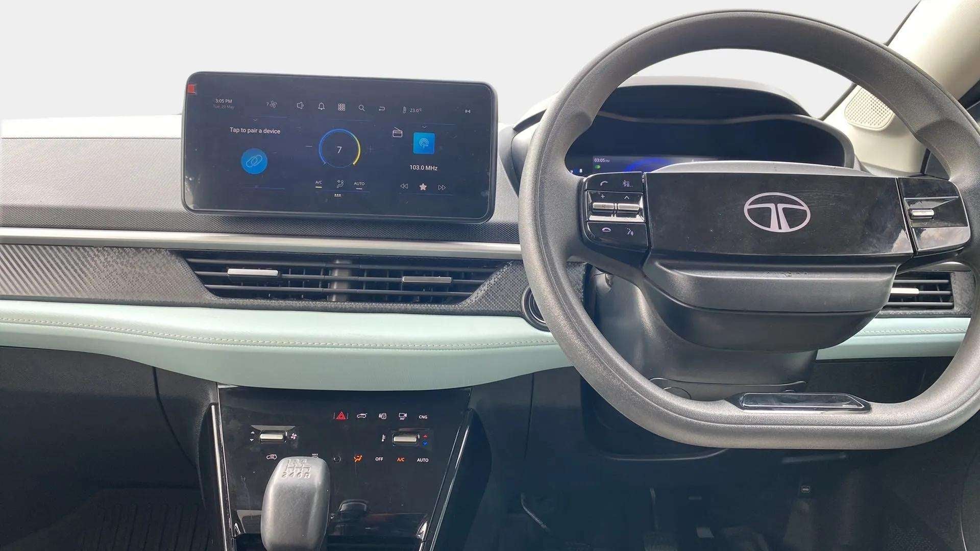 Interior dashboard of a Tata Nexon