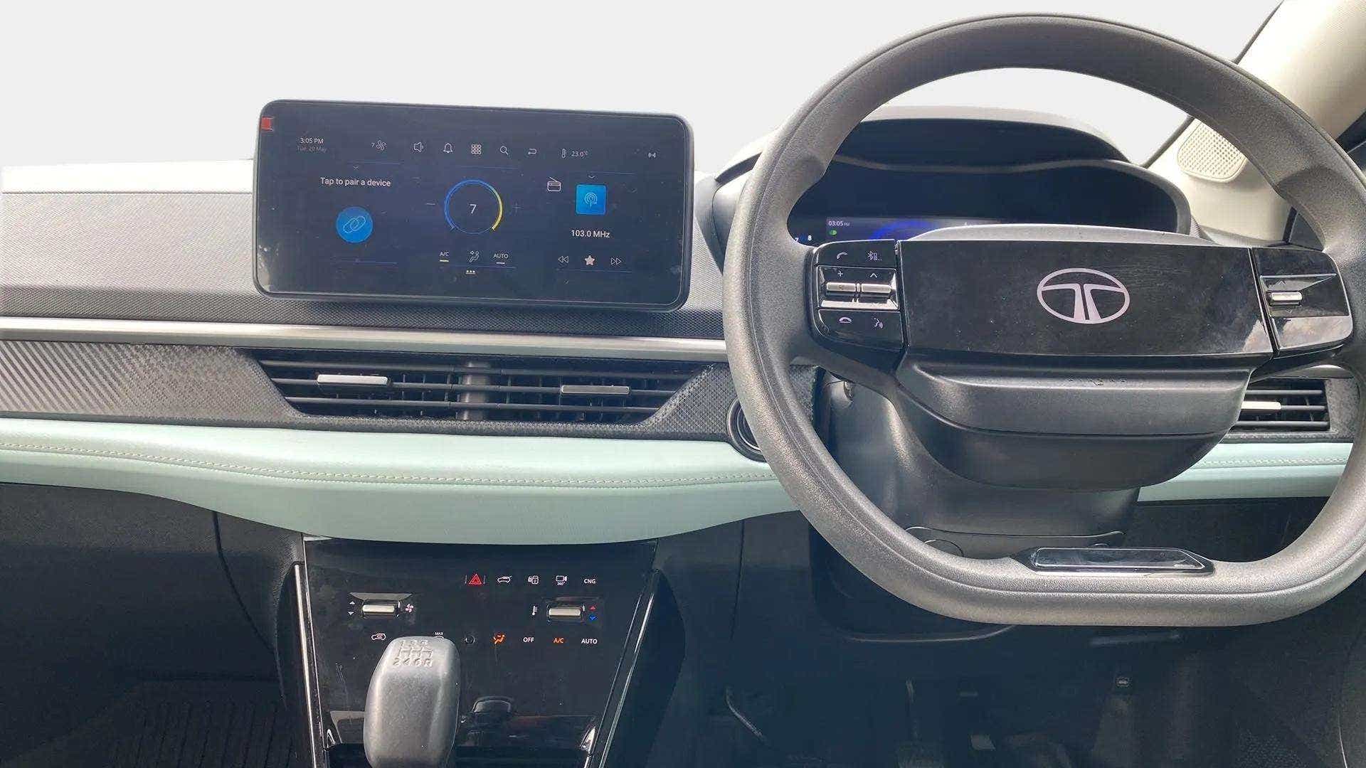 Interior dashboard of a Tata Nexon
