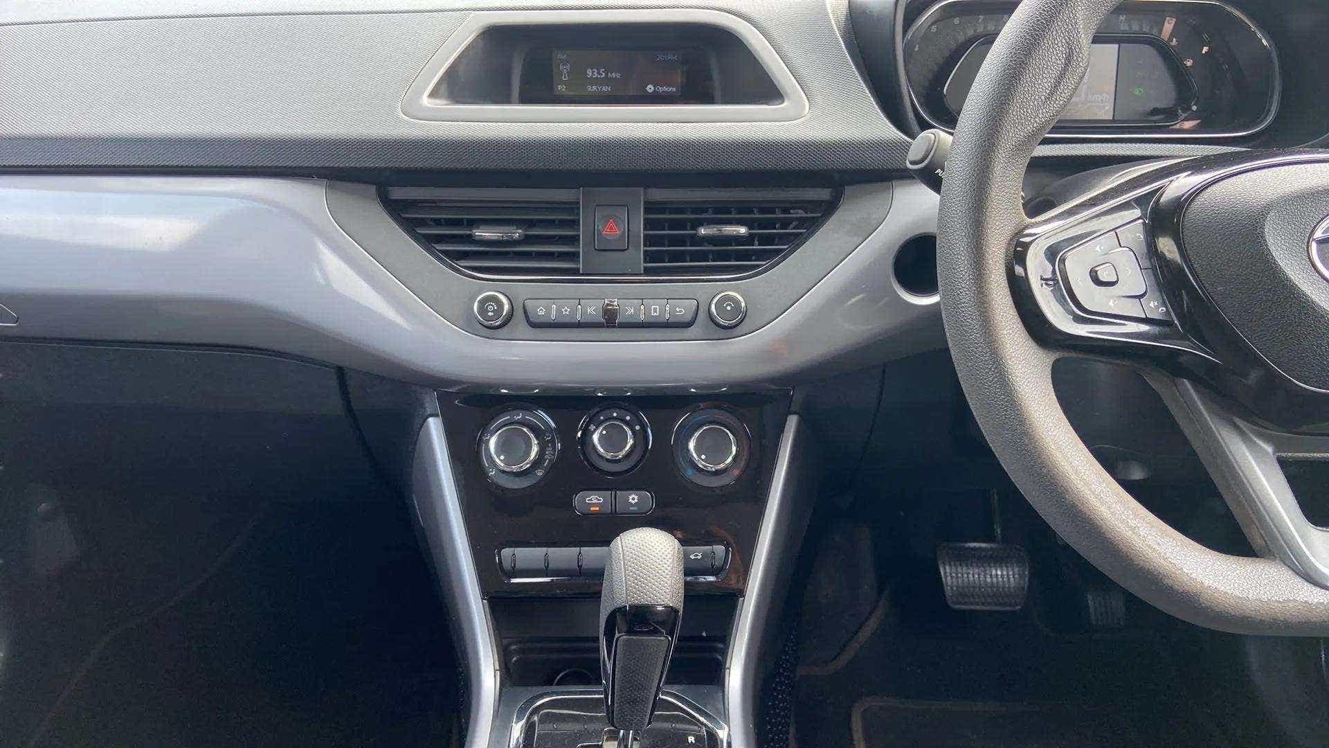 Dashboard and steering wheel area of a Tata Nexon 2017-2023
