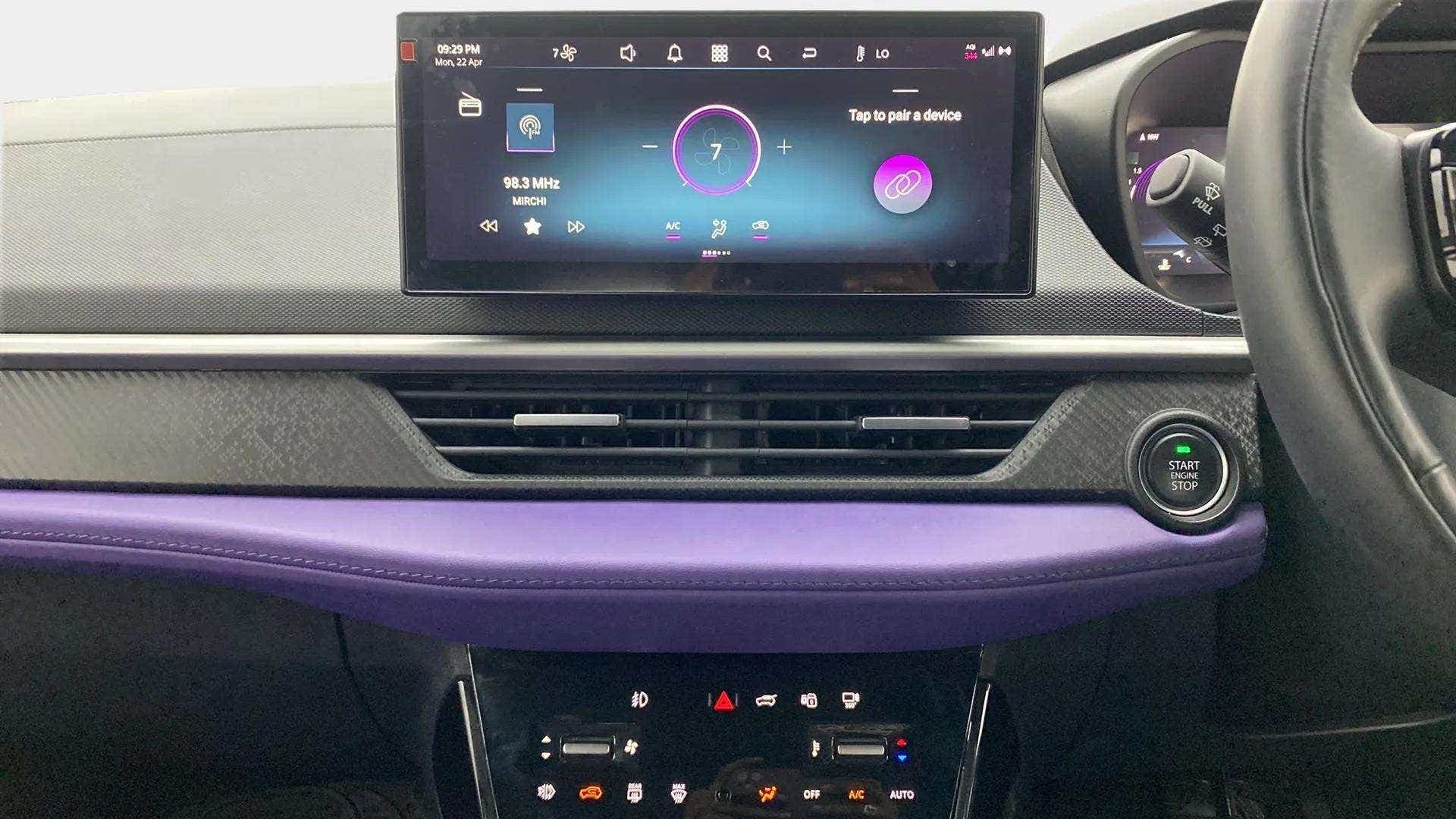 Interior dashboard of a Tata Nexon 2017-2023