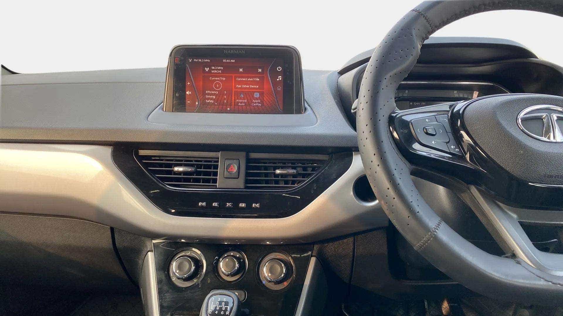 Dashboard and steering wheel of a Tata Nexon 2017-2023