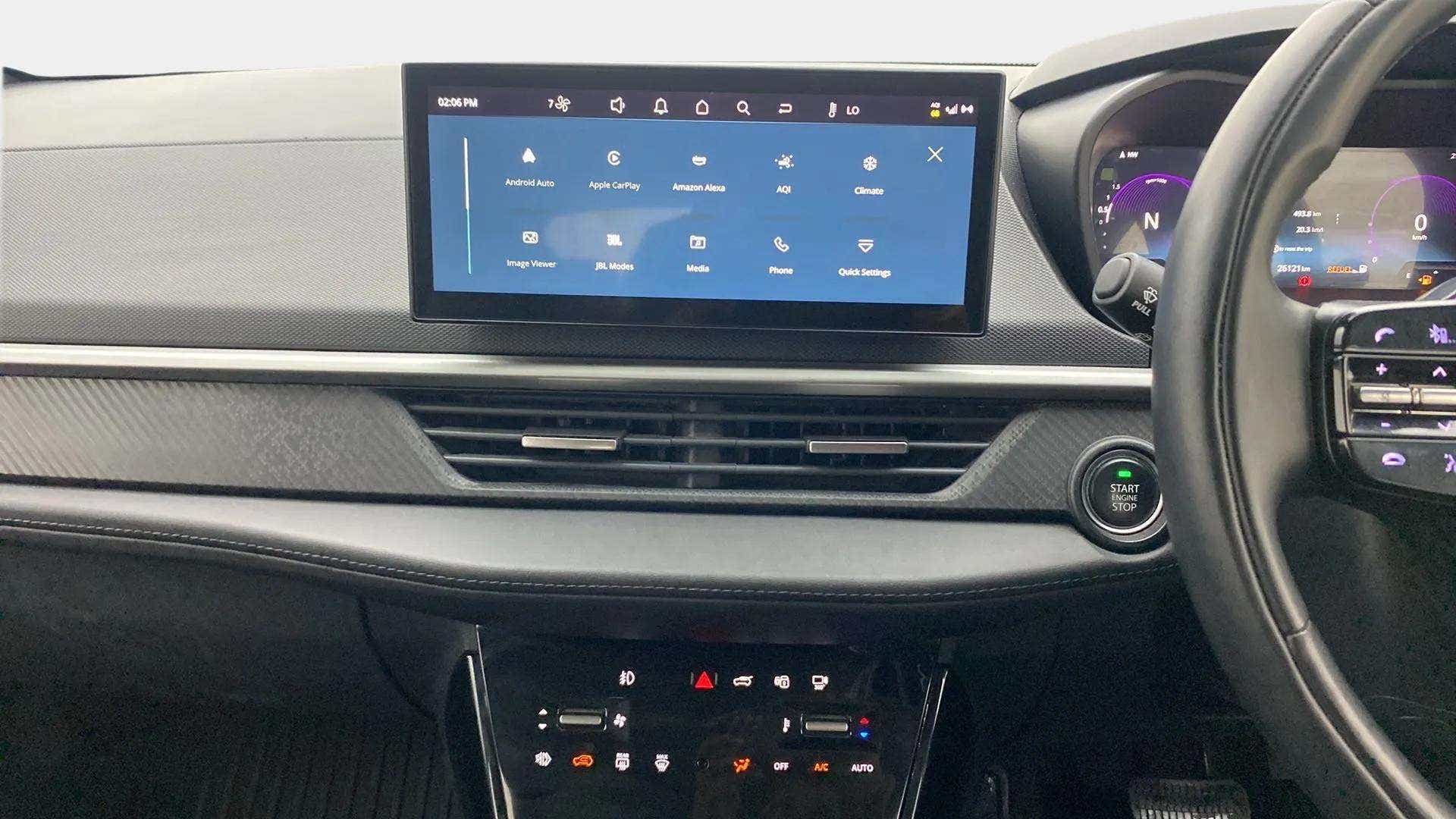 Dashboard and infotainment system of a Tata Nexon 2017-2023