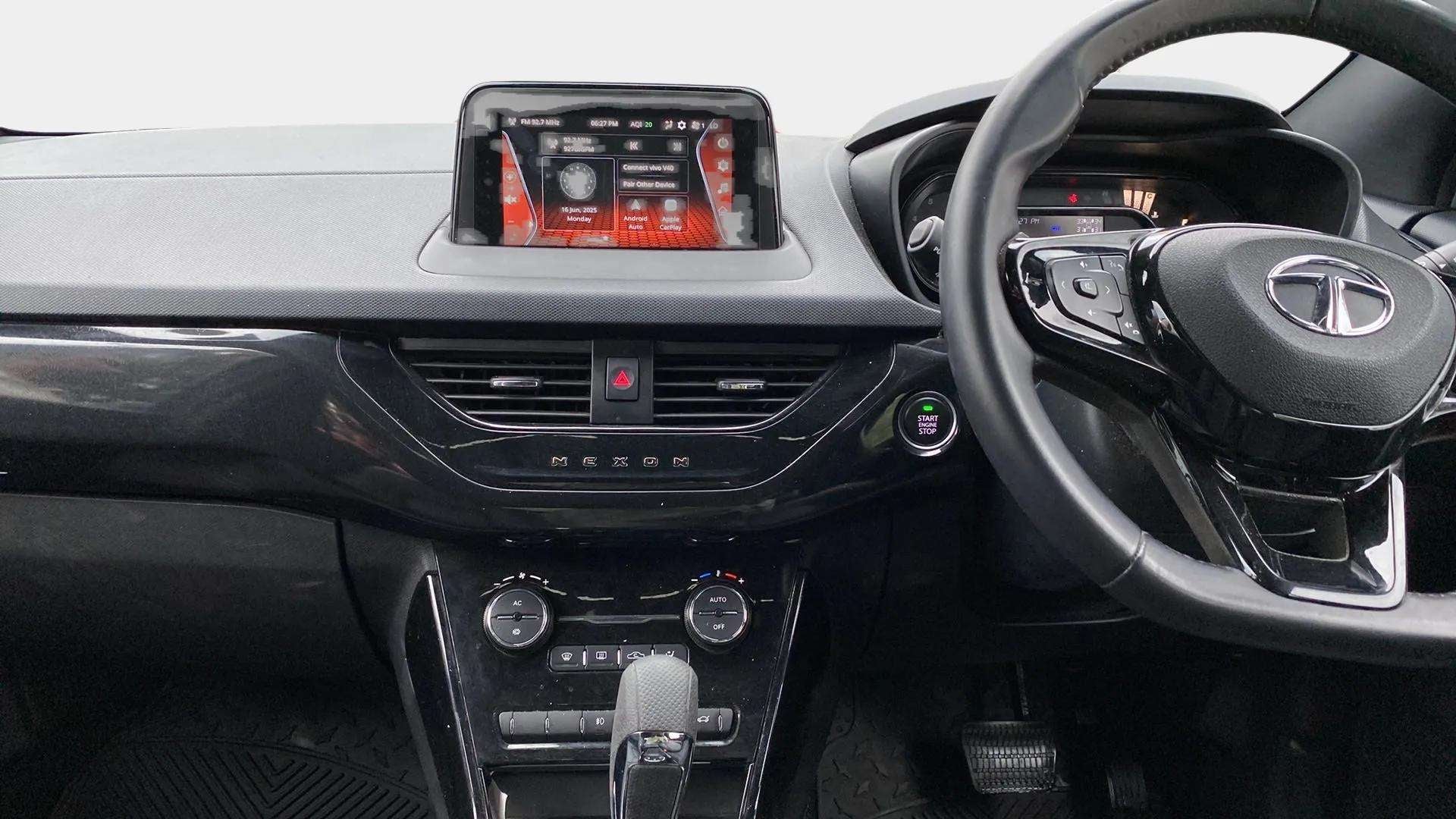 Dashboard and steering wheel of a Tata Nexon 2017-2023
