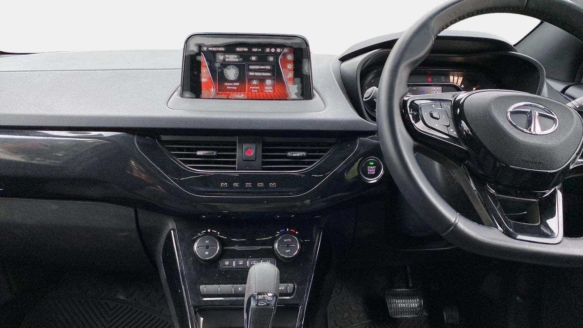 Dashboard and steering wheel of a Tata Nexon 2017-2023