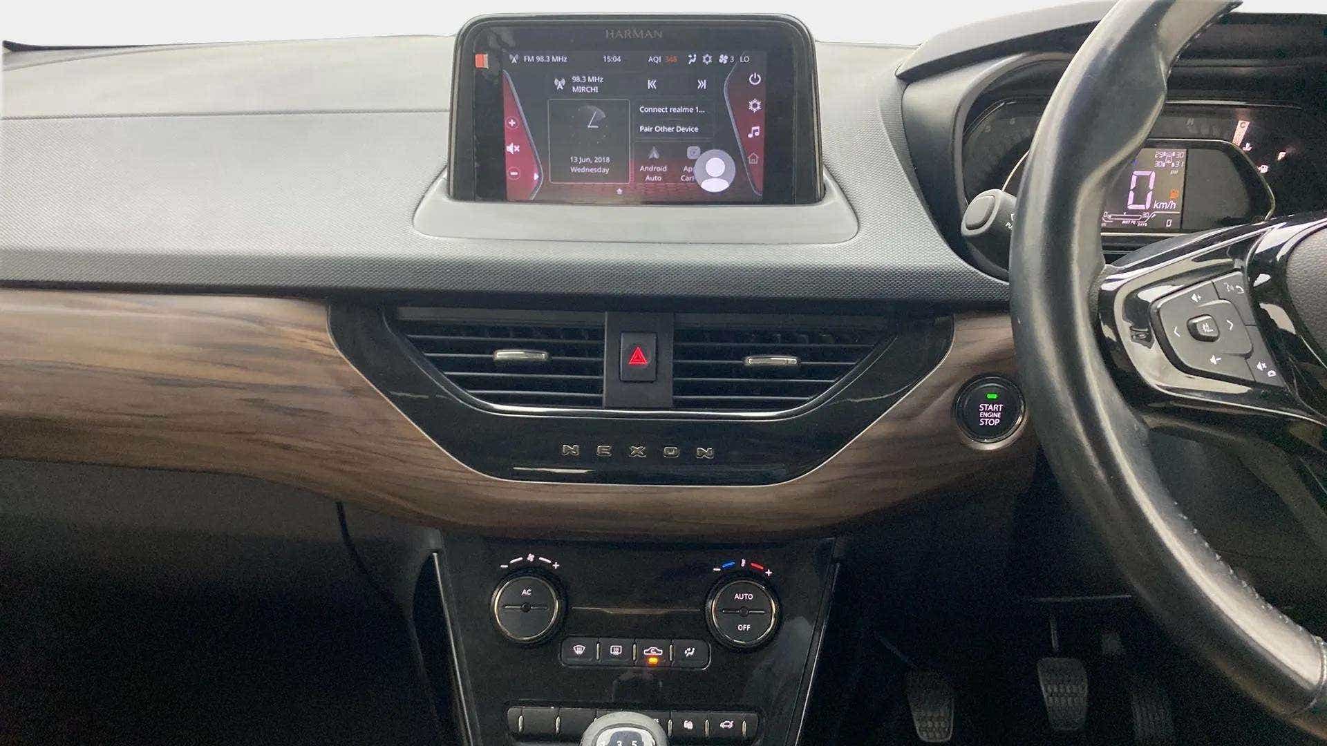 Dashboard view of a Tata Nexon 2017-2023