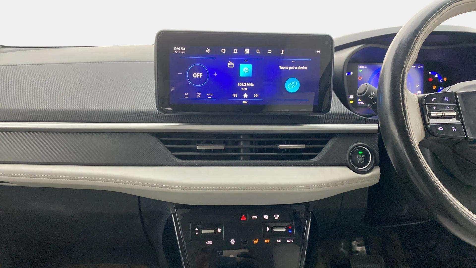 Dashboard view of a Tata Nexon 2017-2023