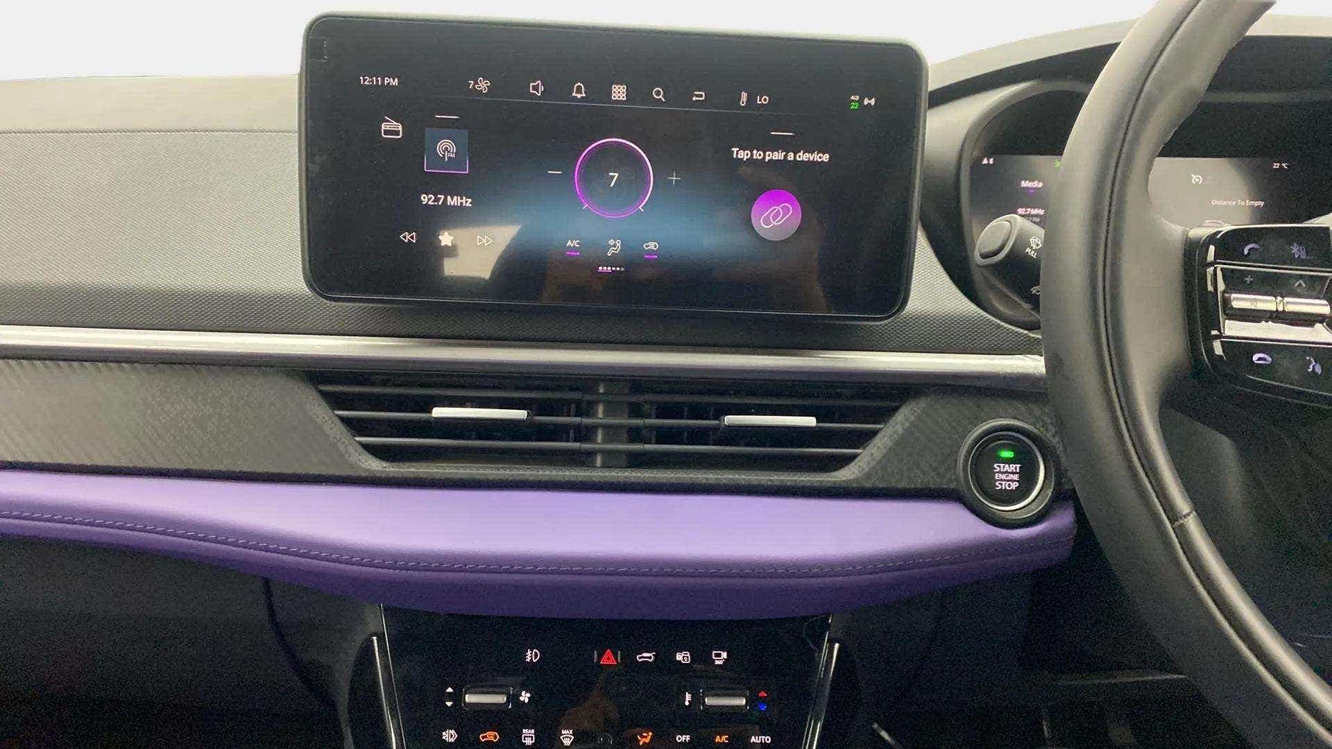 Dashboard view of a Tata Nexon 2017-2023