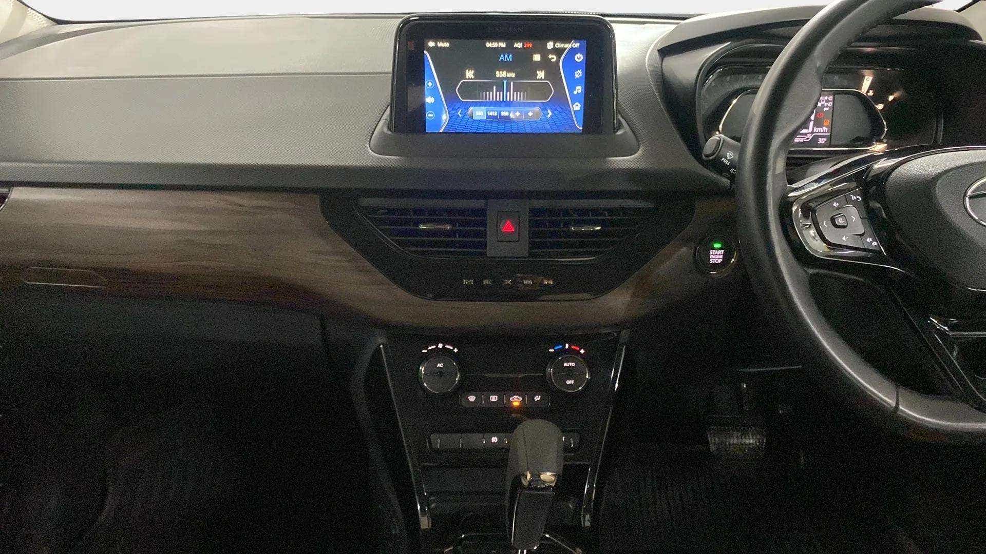 Dashboard and infotainment system of a Tata Nexon 2017-2023