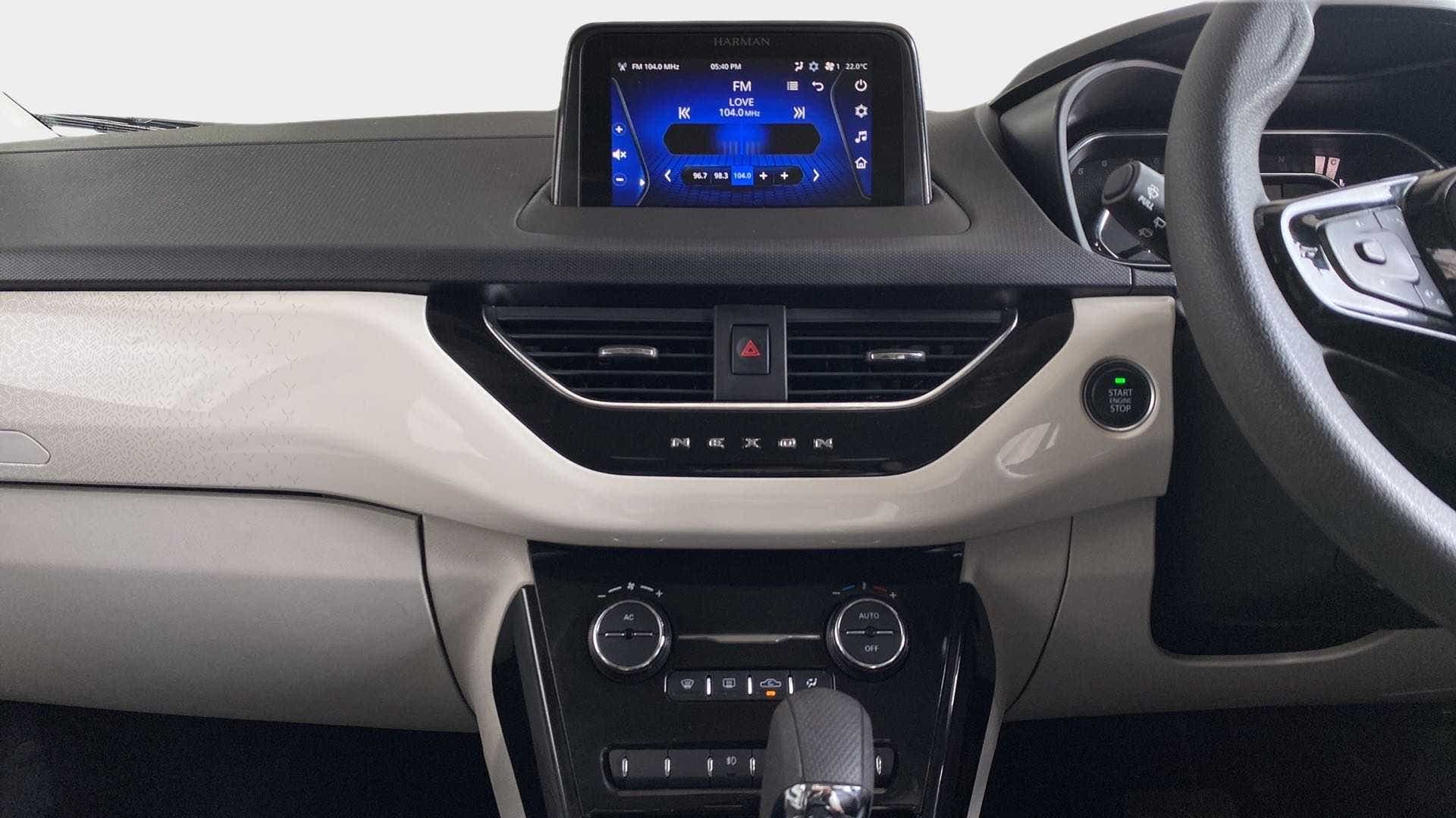Dashboard view of a Tata Nexon 2017-2023