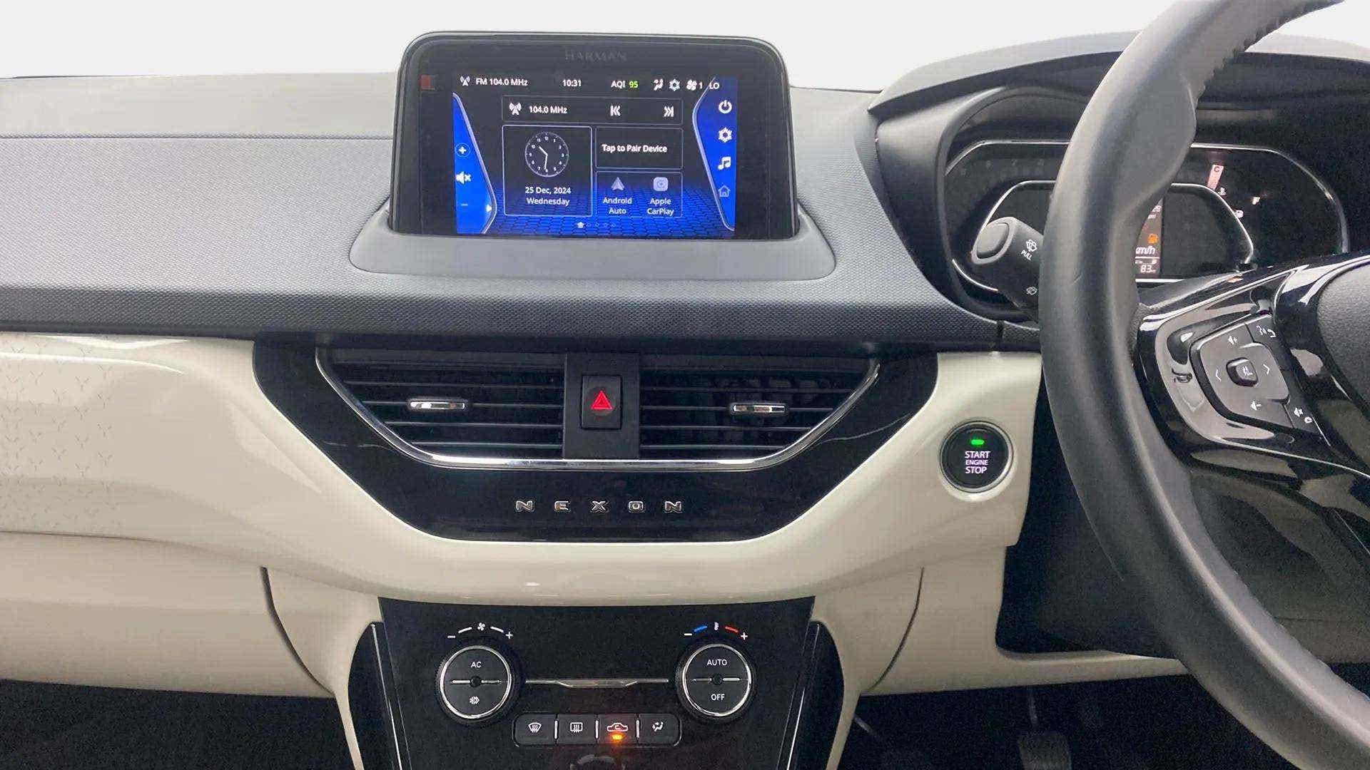 Dashboard view of a Tata Nexon 2017-2023