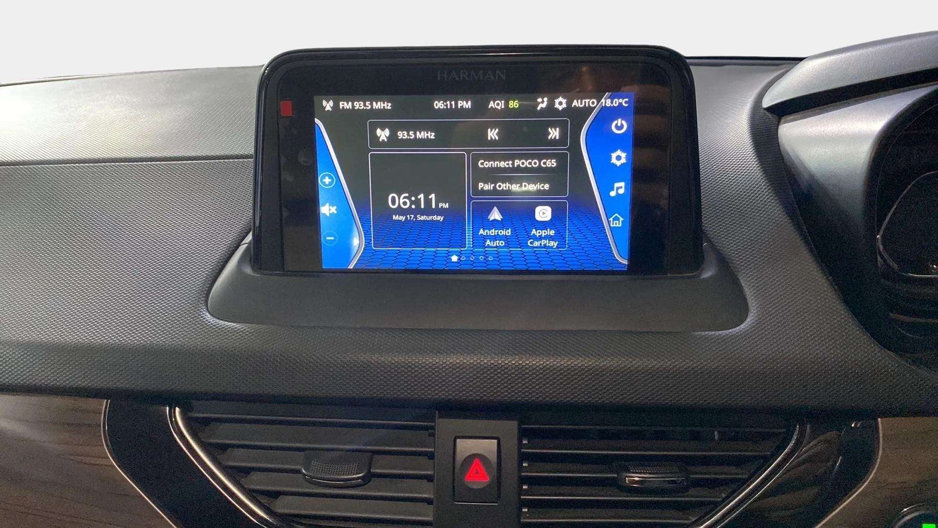 Infotainment system of a Tata Nexon 2017-2023