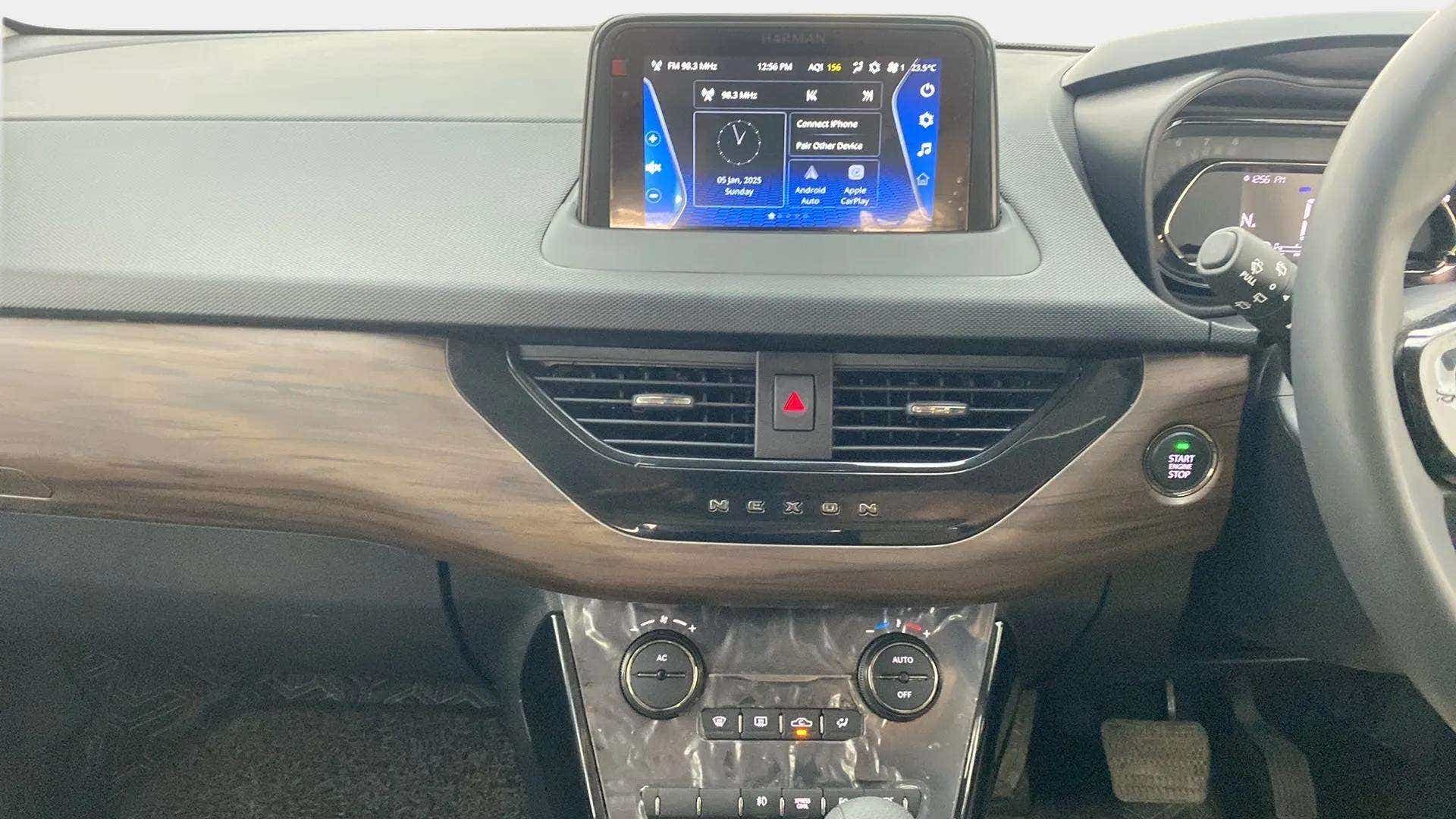 Dashboard and infotainment system of a Tata Nexon 2017-2023