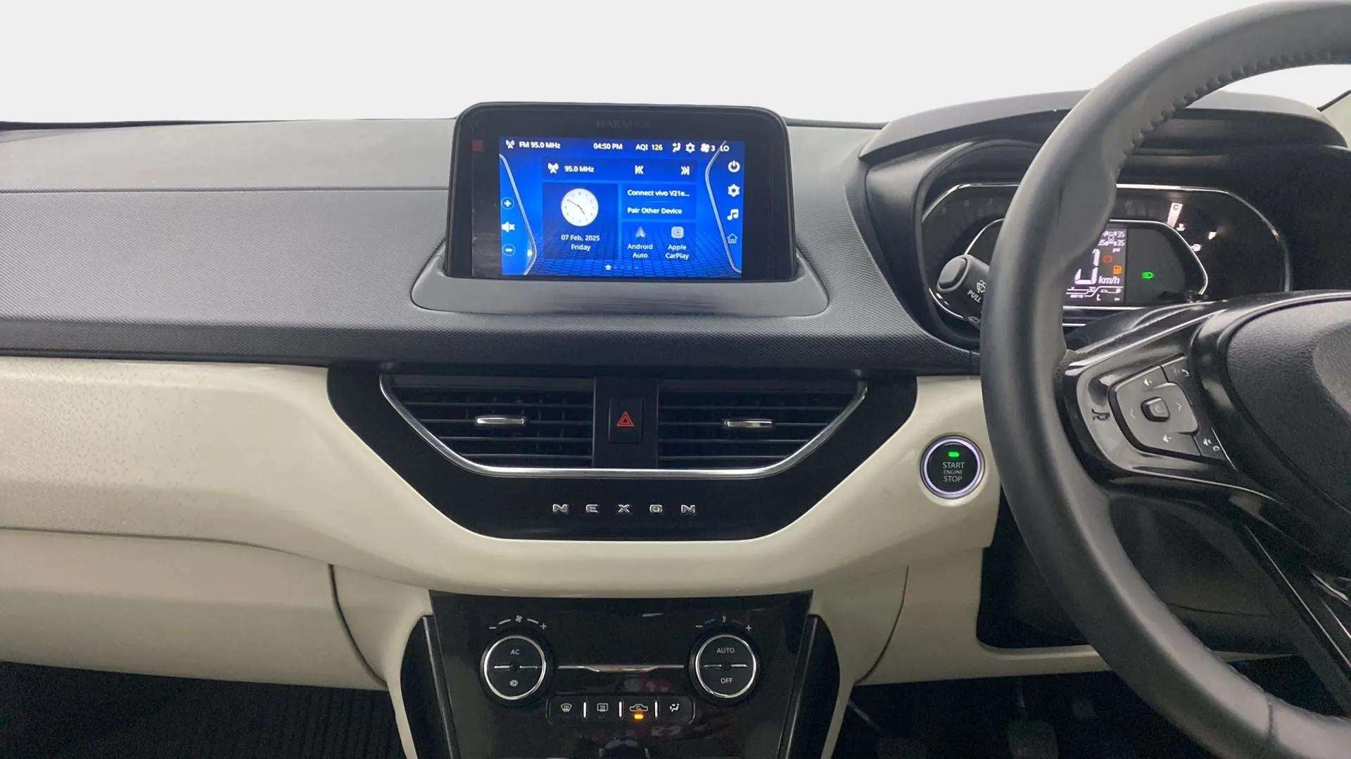 Interior dashboard of a Tata Nexon 2017-2023